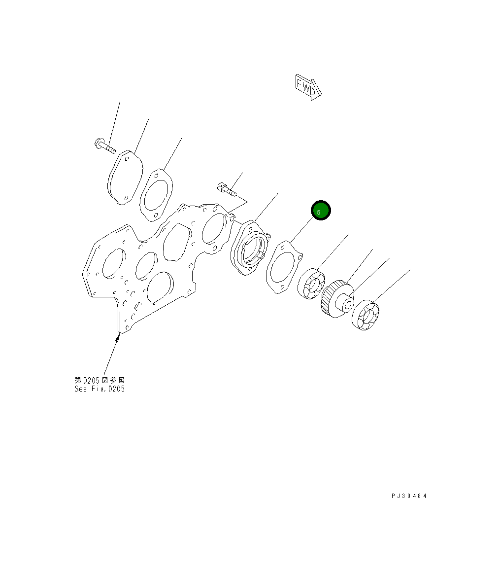 Прокладка YM171353-26080 Komatsu