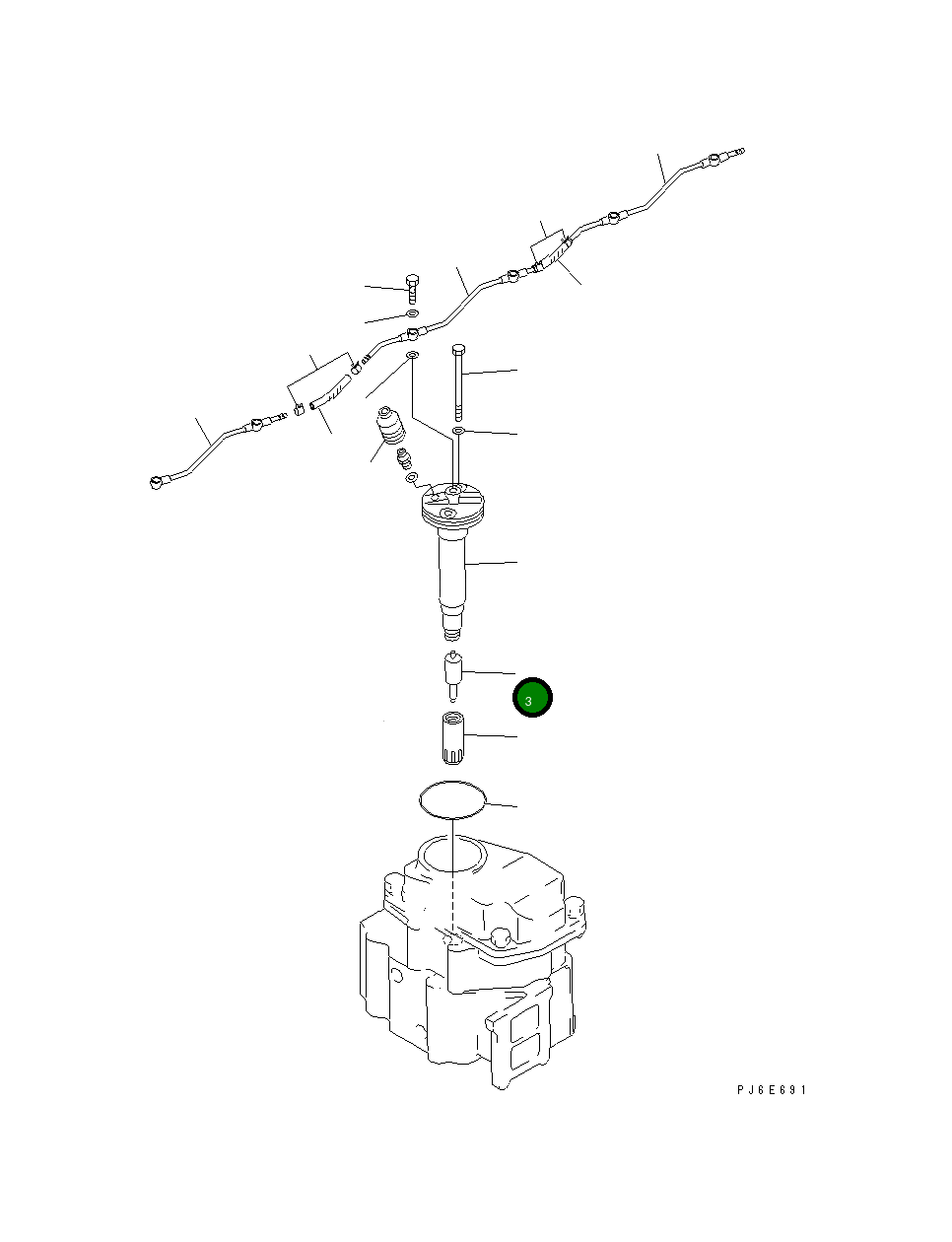 Распылитель 6156-11-3620 Komatsu
