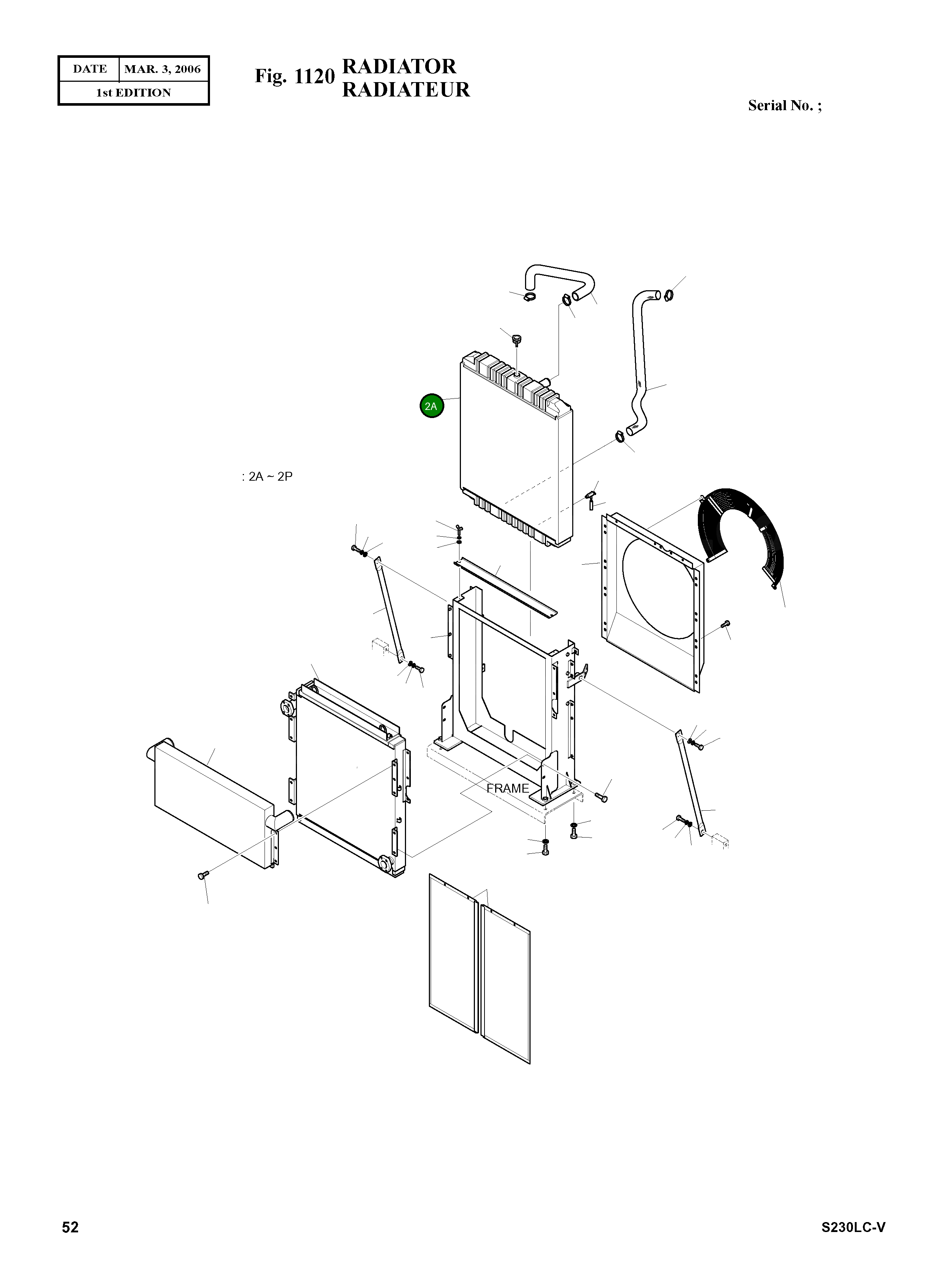 Радиатор 13G21000 Komatsu