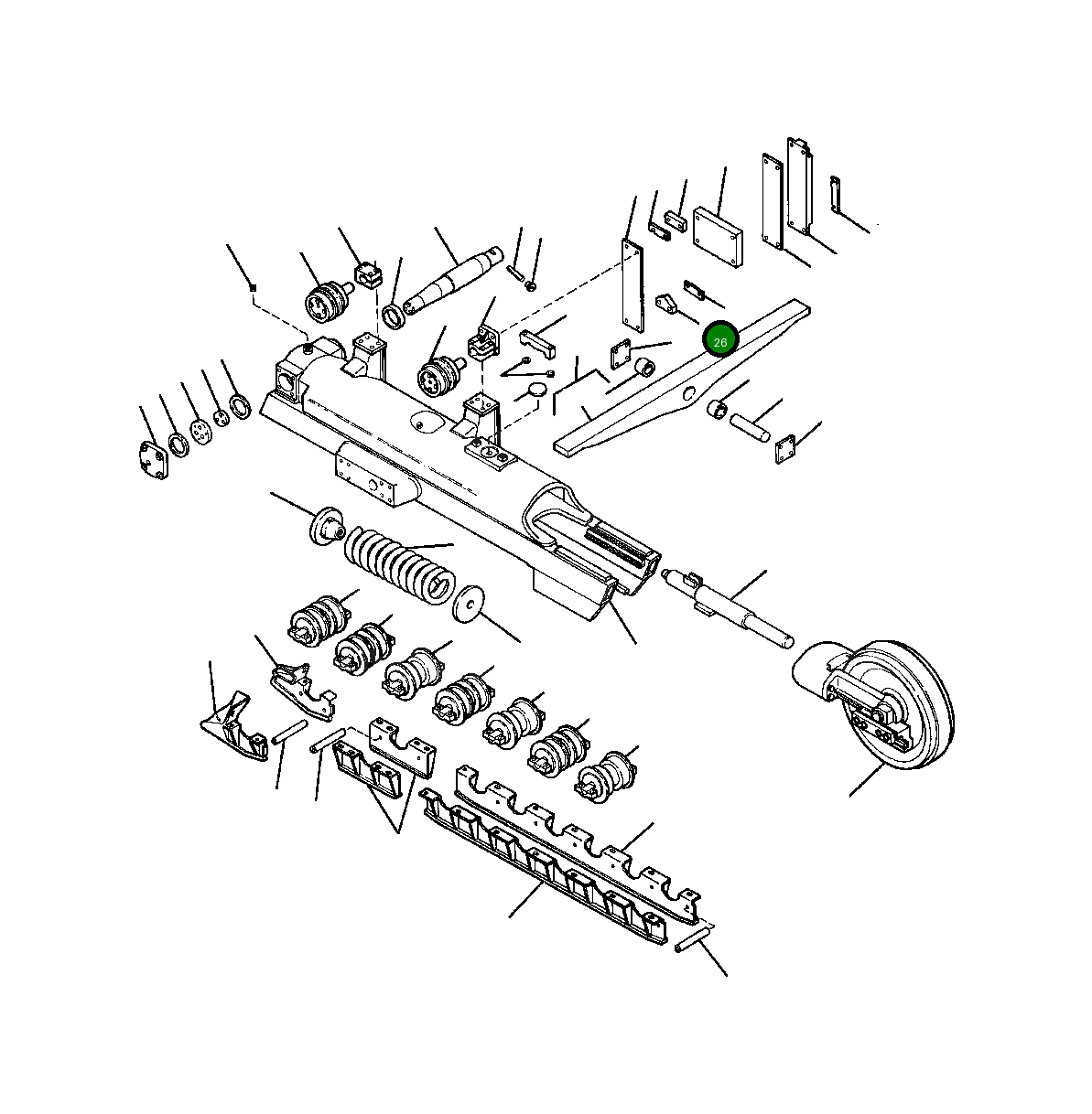Проставка направляющей пластины (нижняя) 740 169 C1 Komatsu