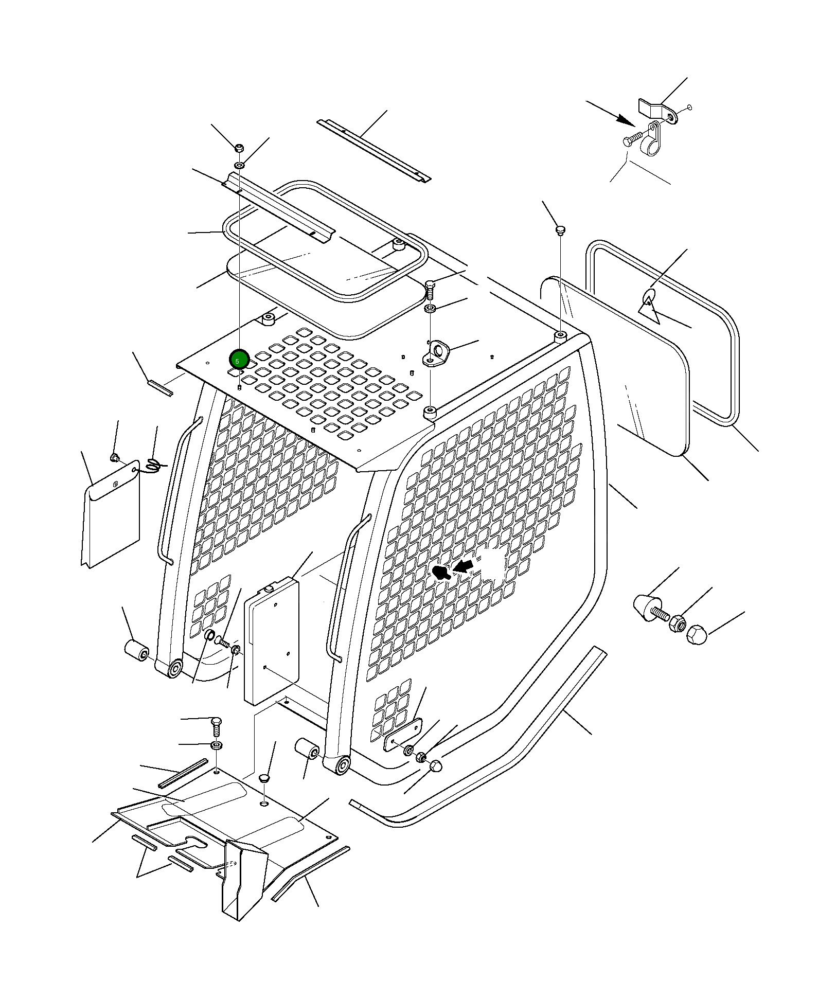 Стекло 37A-54-14131 Komatsu