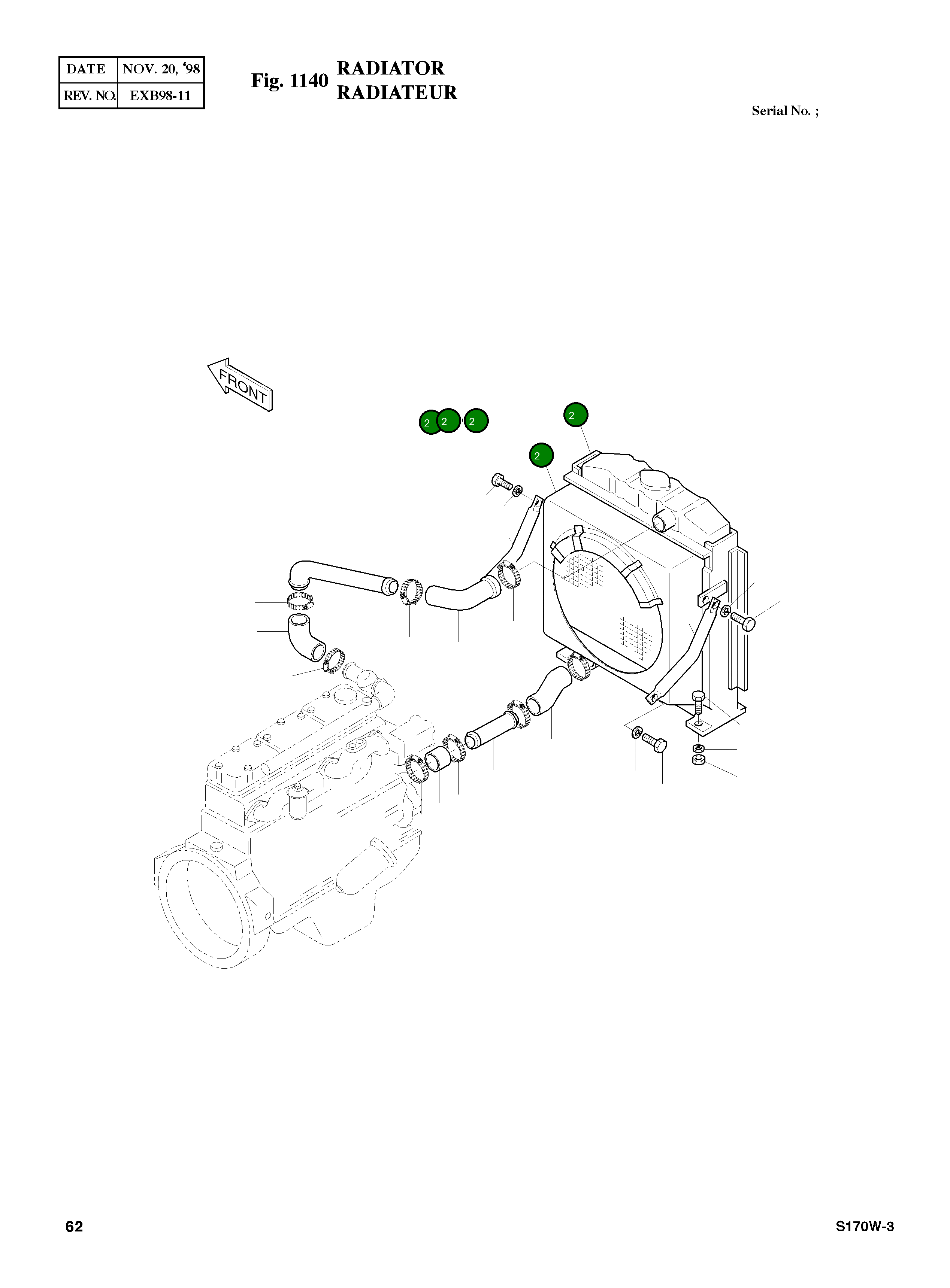 Радиатор 2202-9021 Komatsu