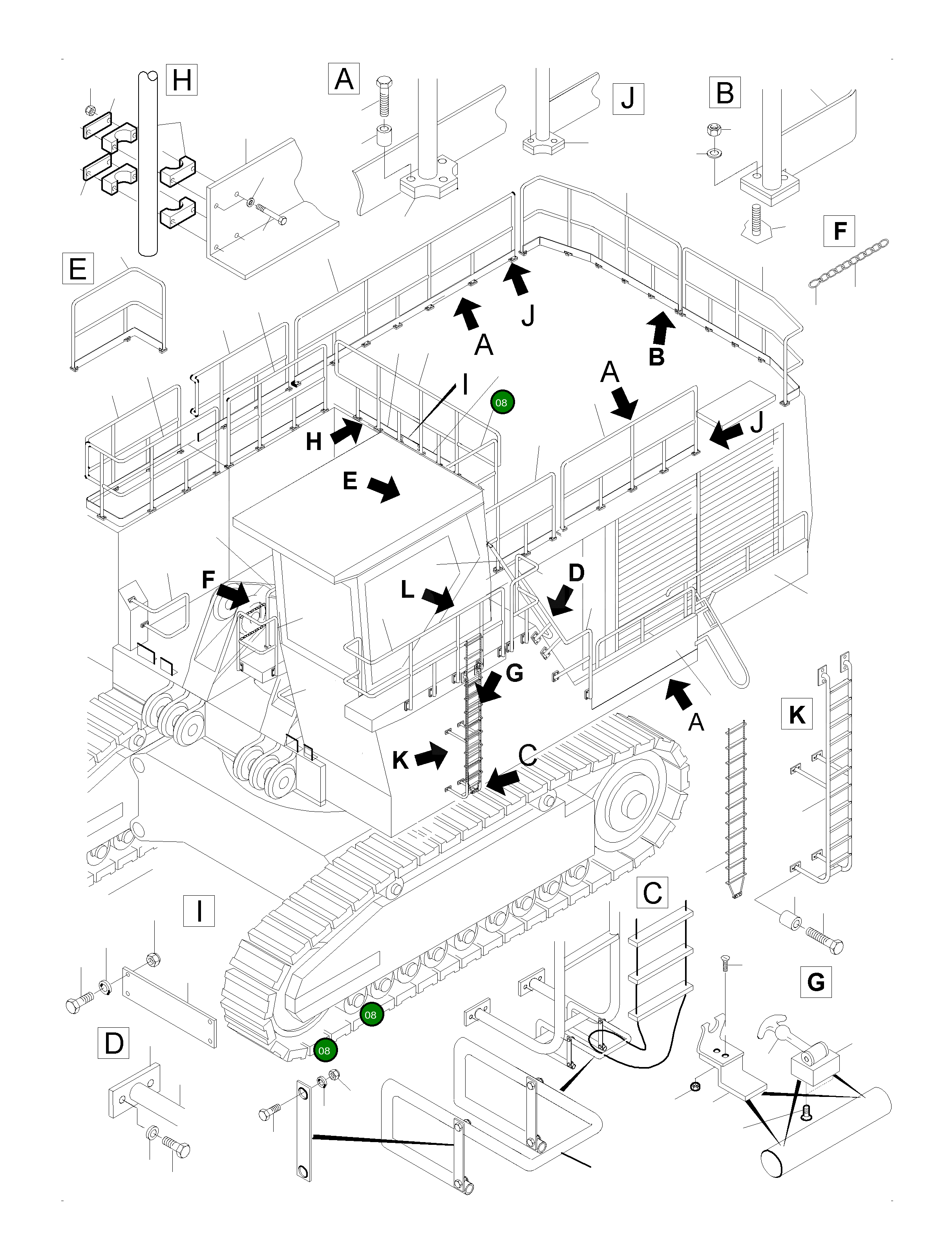 Рельс 915 197 40 Komatsu