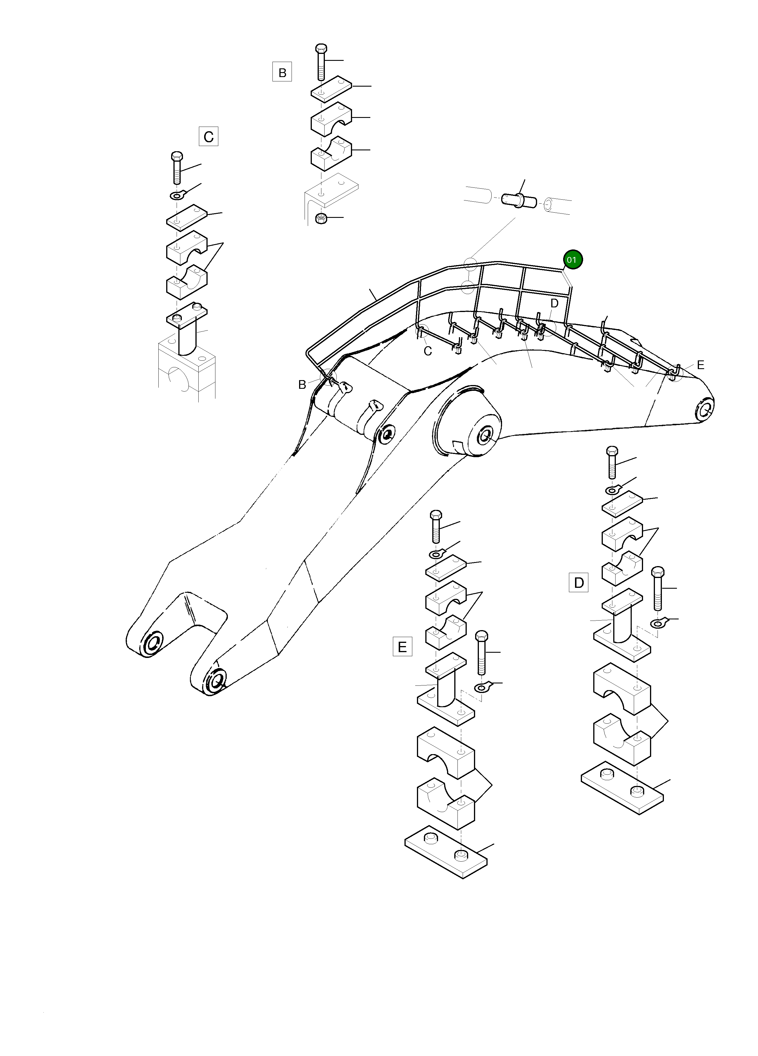 Рельс 768 519 73 Komatsu
