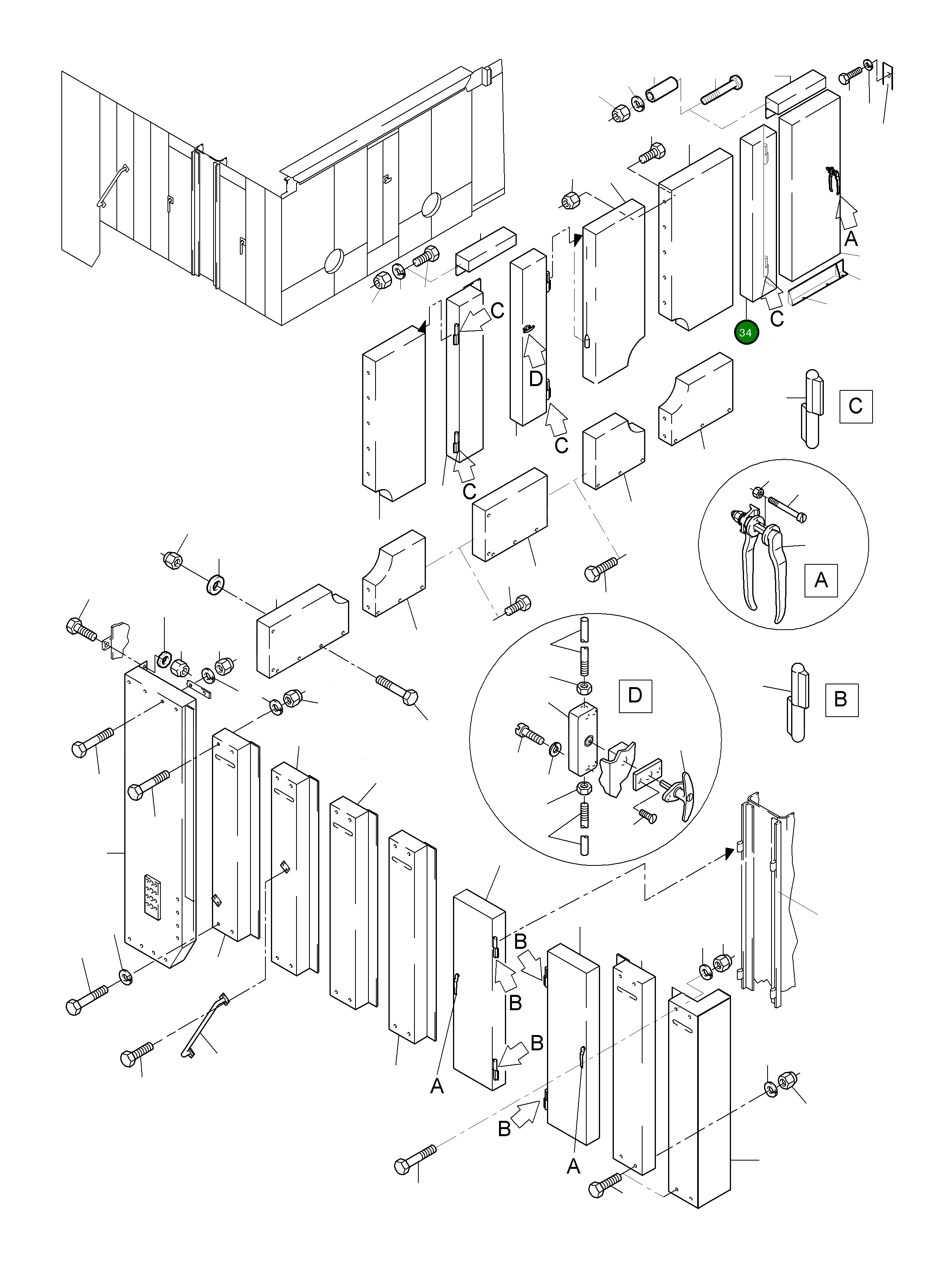 Стенка 929 185 40 Komatsu