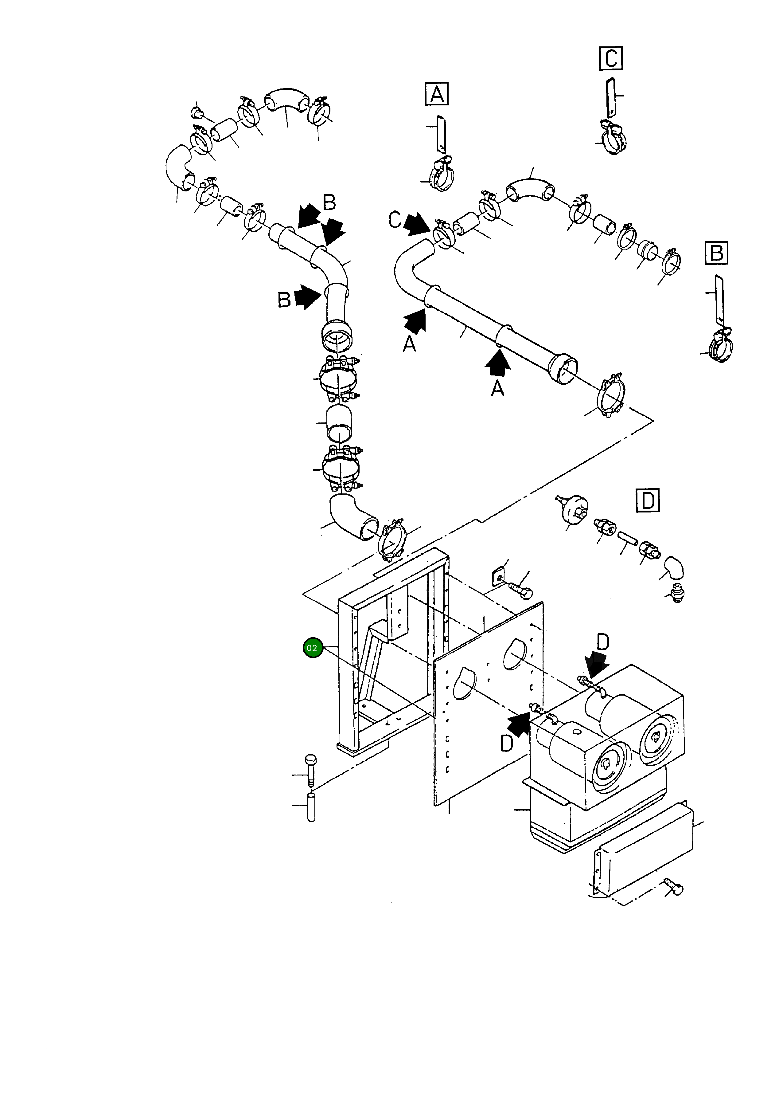 Рама 410 800 40 Komatsu