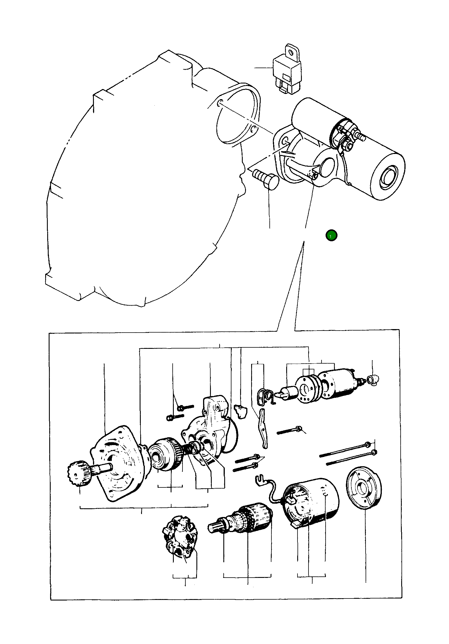Стартер YMR000303 Komatsu