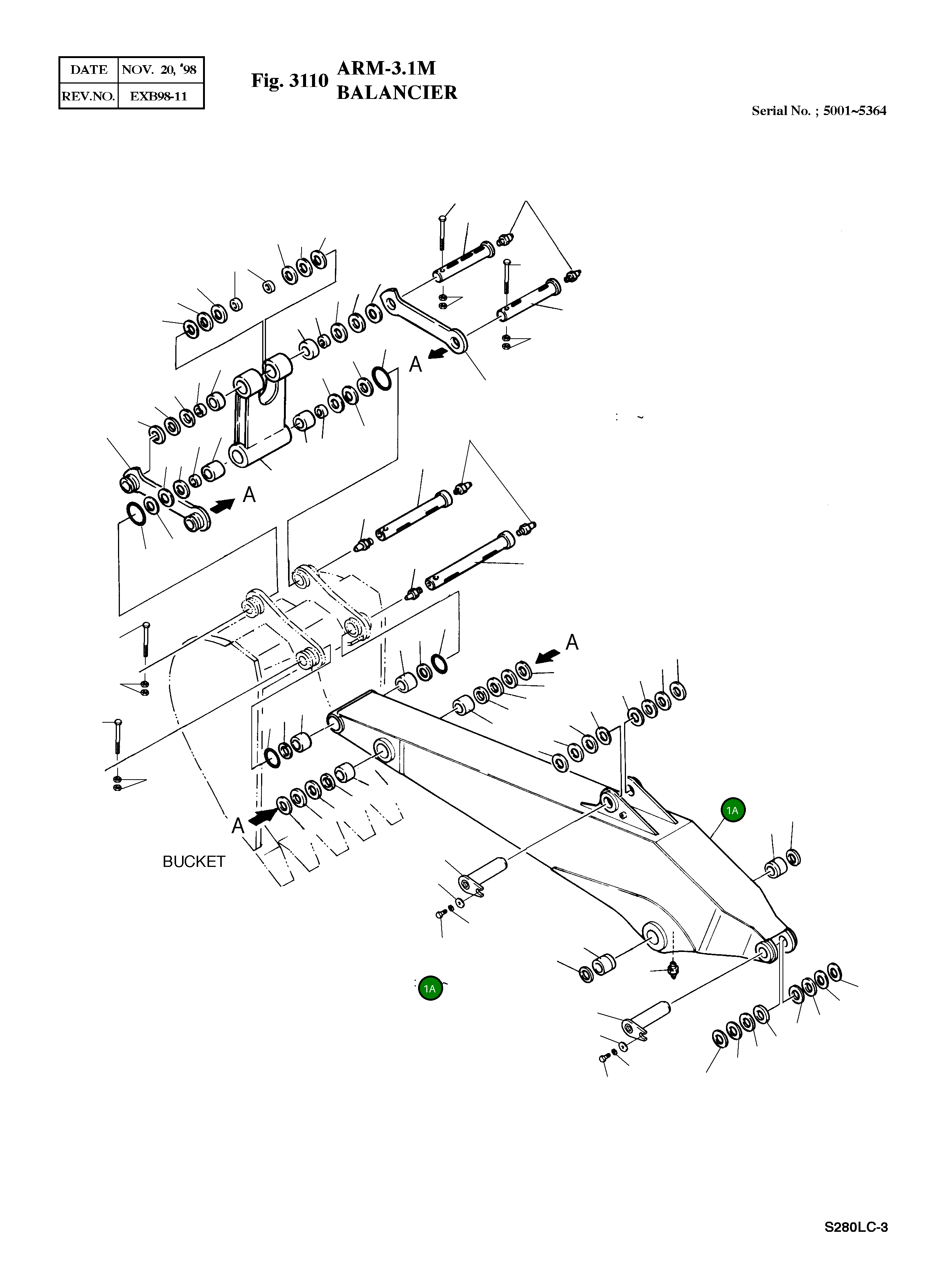 Рычаг 2701-1309 Komatsu