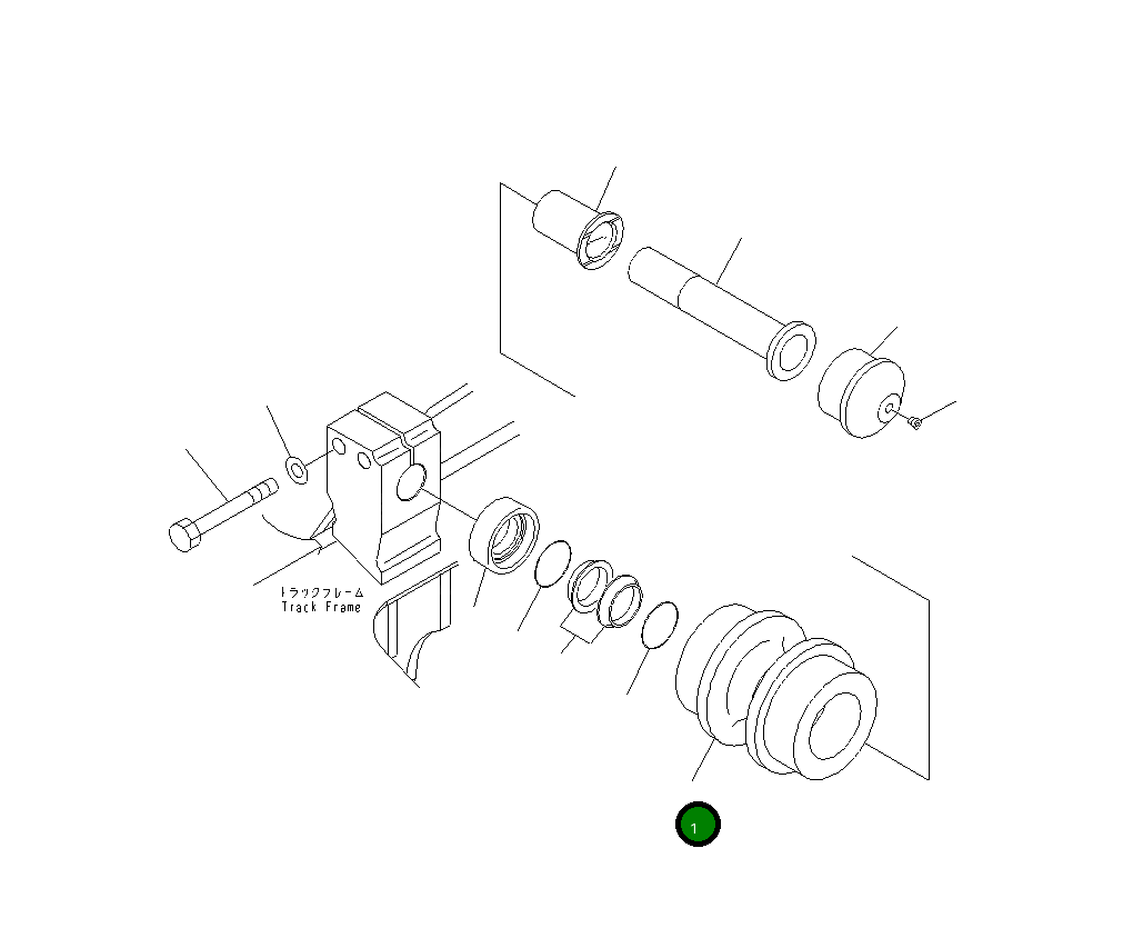 Поддерживающий каток 20Y-30-00481 Komatsu