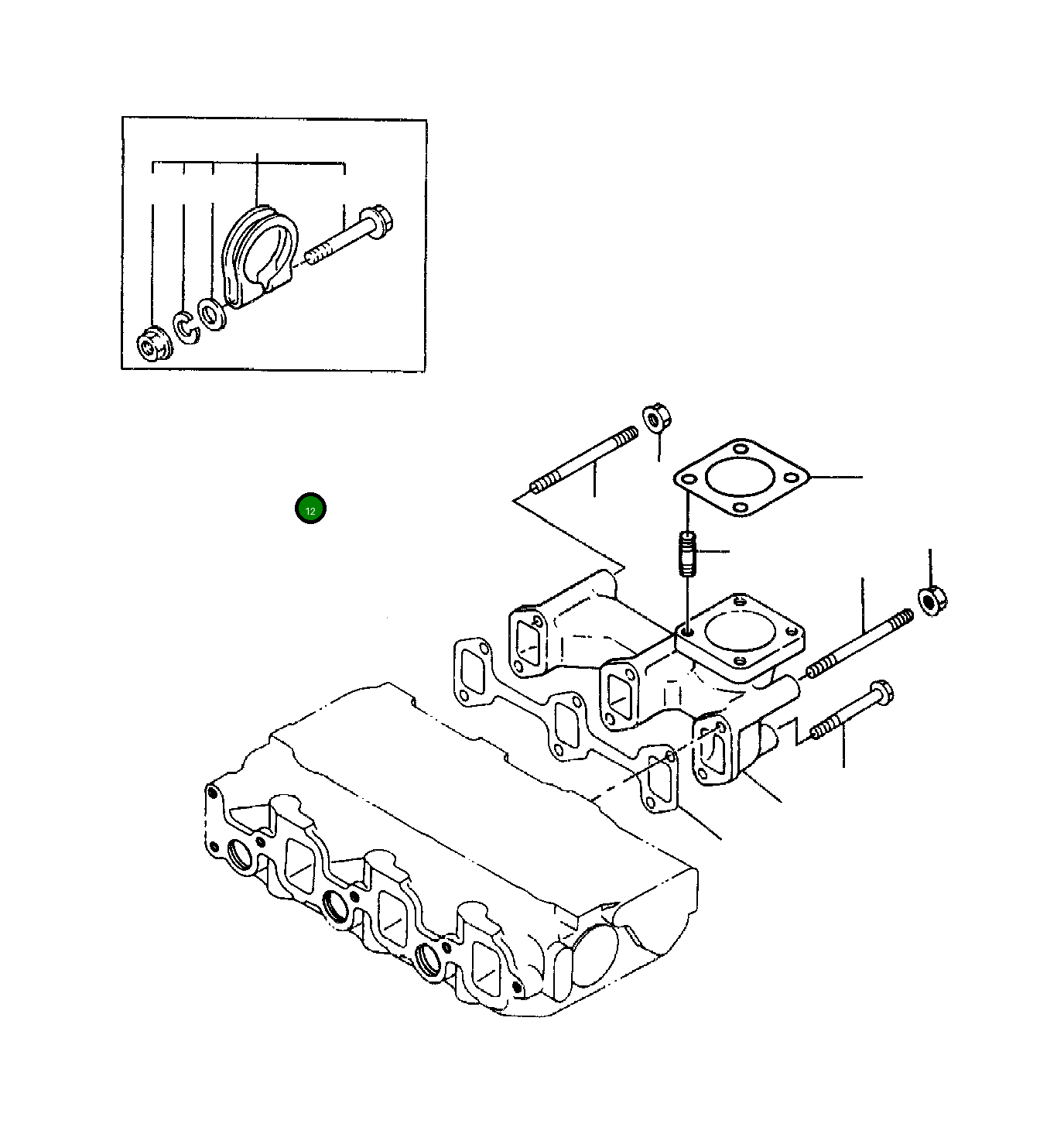 Пружинная шайба YMR000704 Komatsu
