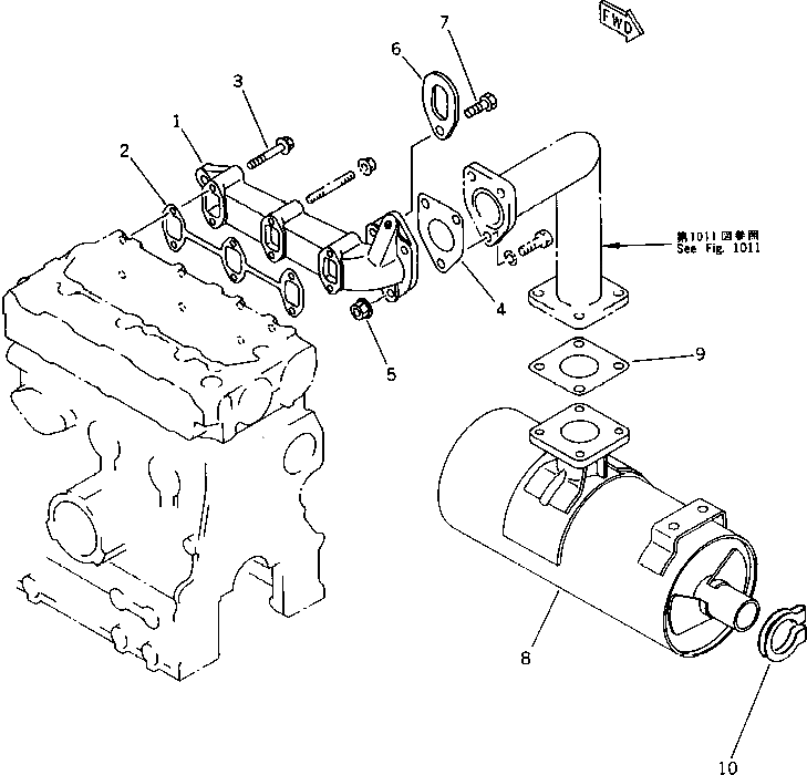 Прокладка YM121000-13200 Komatsu