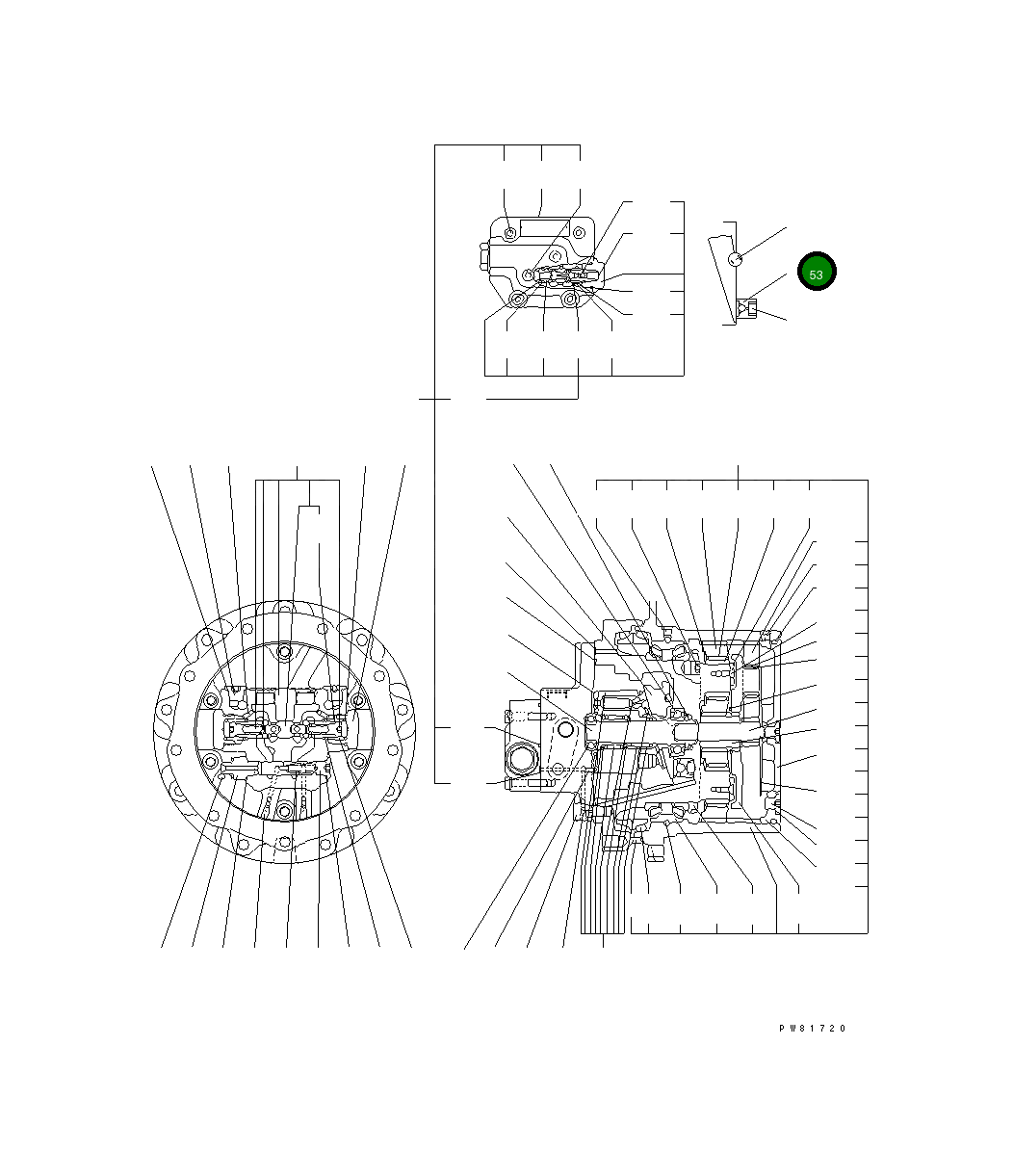 Поршень YM172423-73550 Komatsu