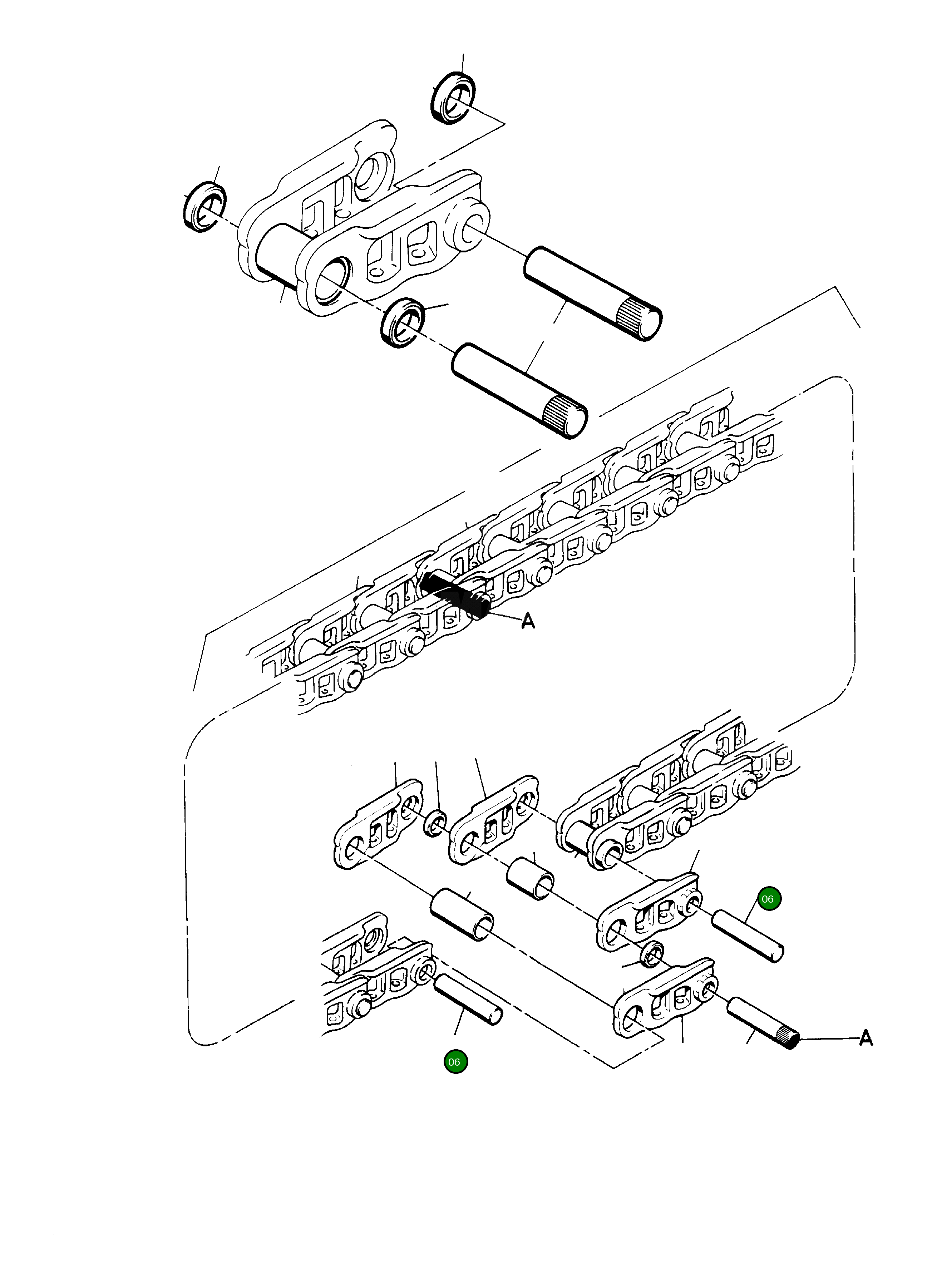 Палец гусеницы 692 423 Komatsu