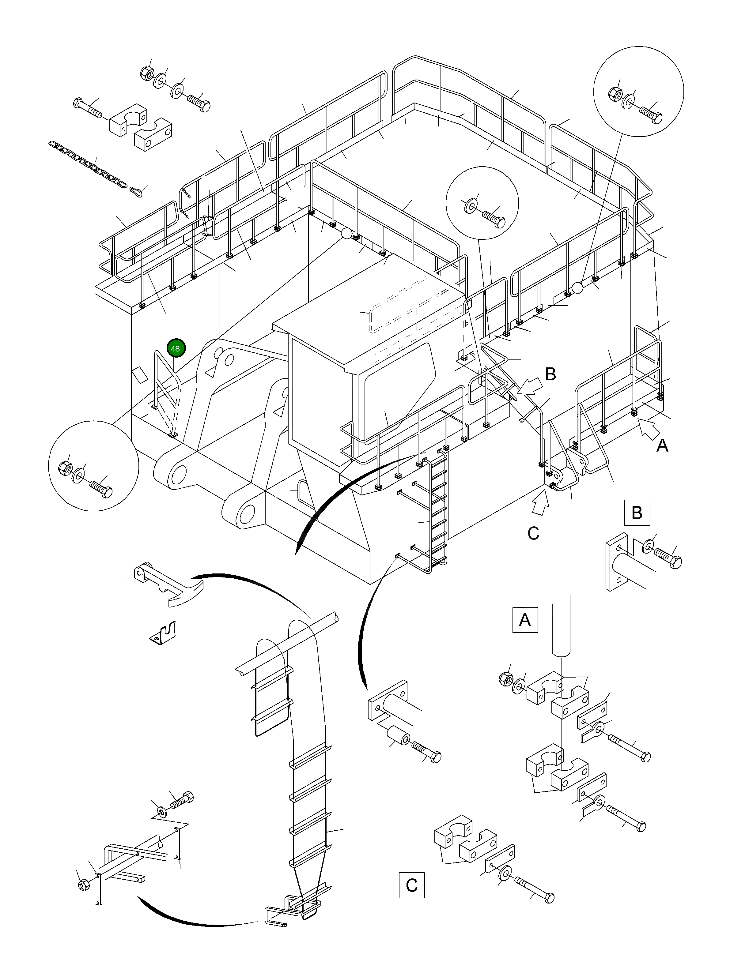 Рельс 926 975 40 Komatsu