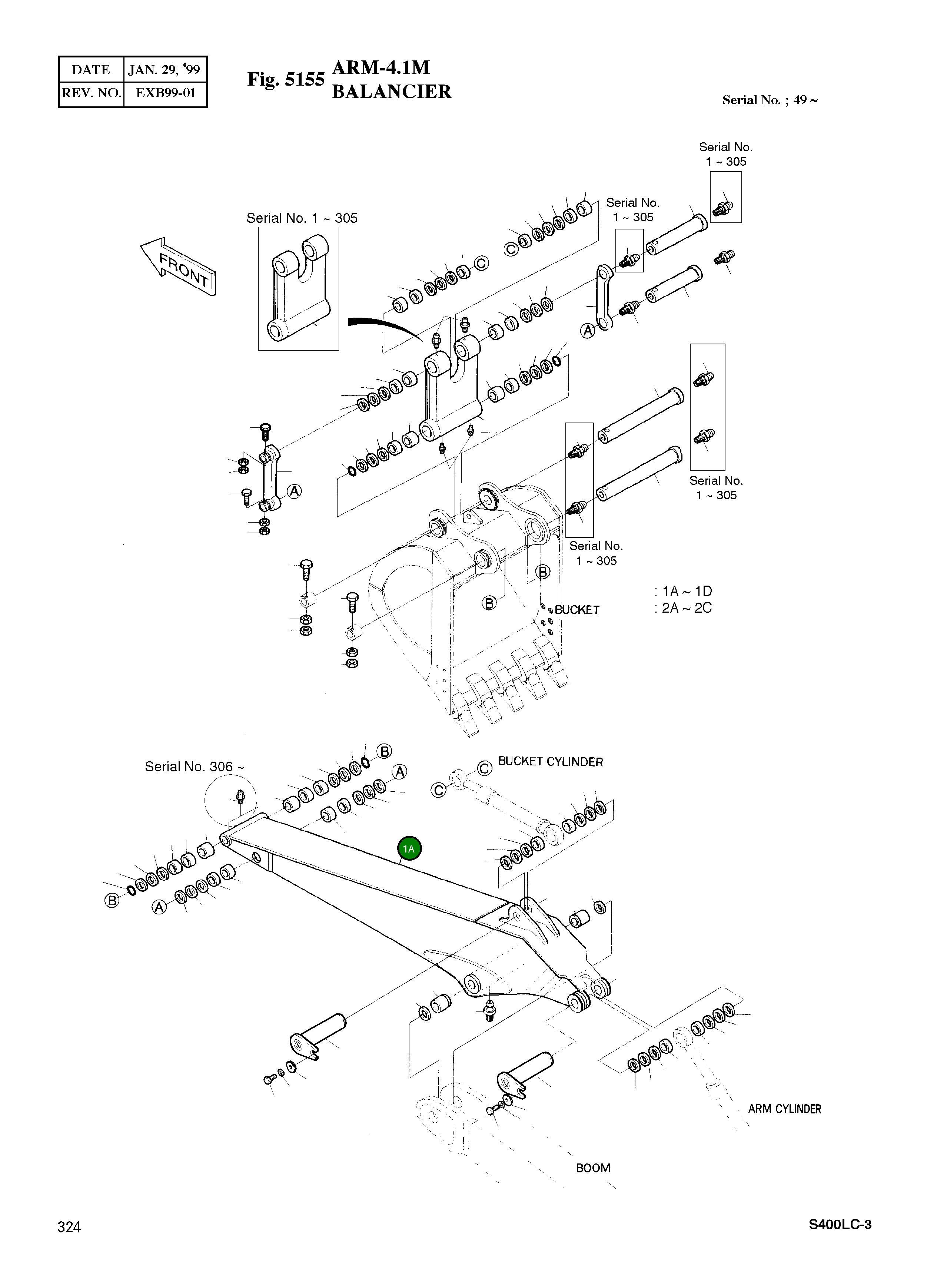 Рычаг 2701-4053A Komatsu