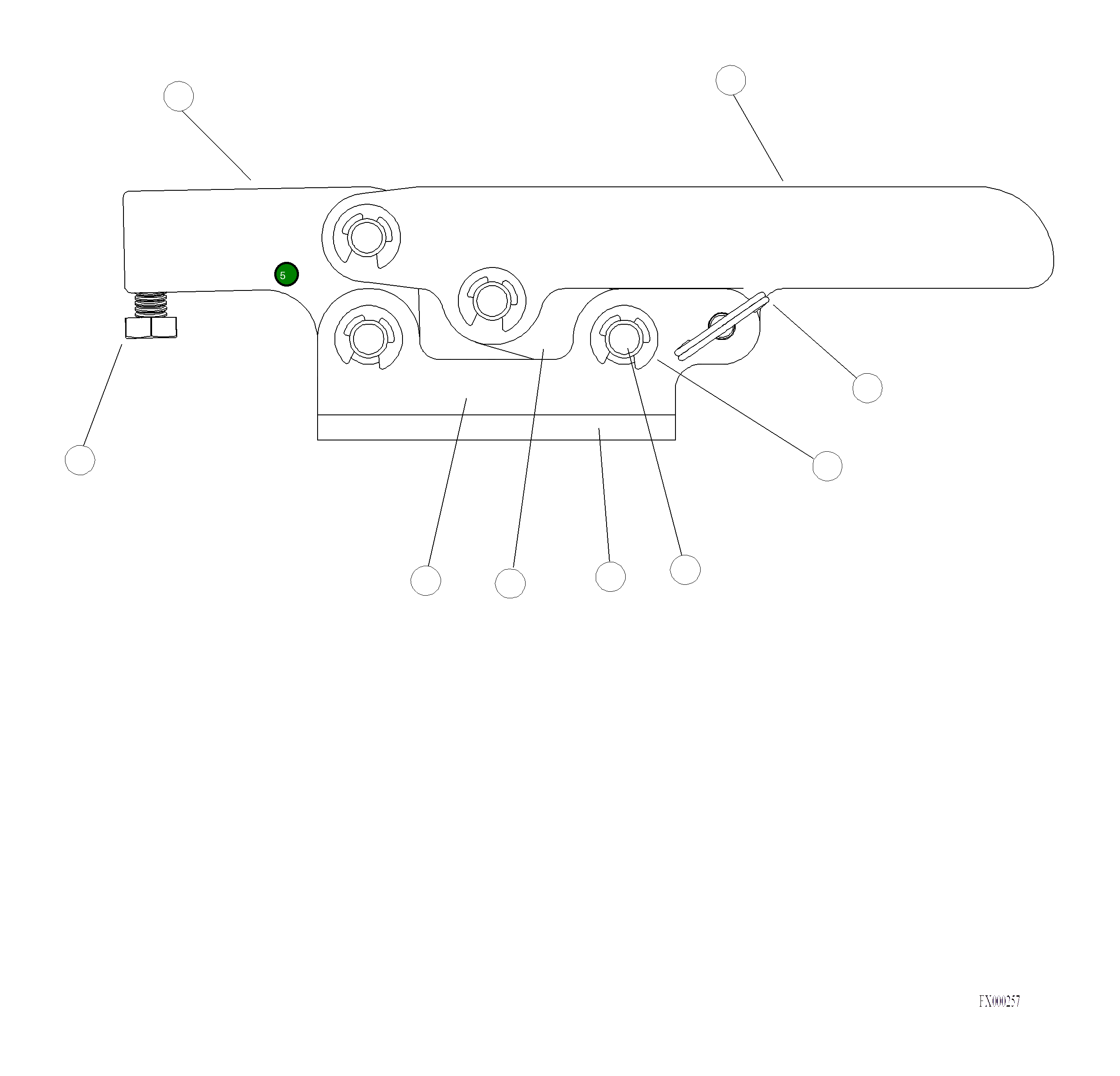 Противоположное основание зажима 4A1-53-13360 Komatsu