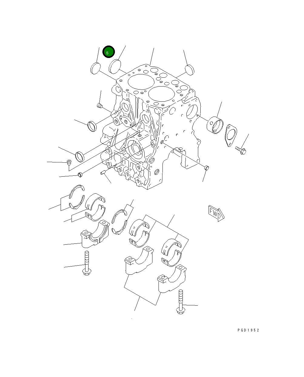 Пробка YM119265-01250 Komatsu