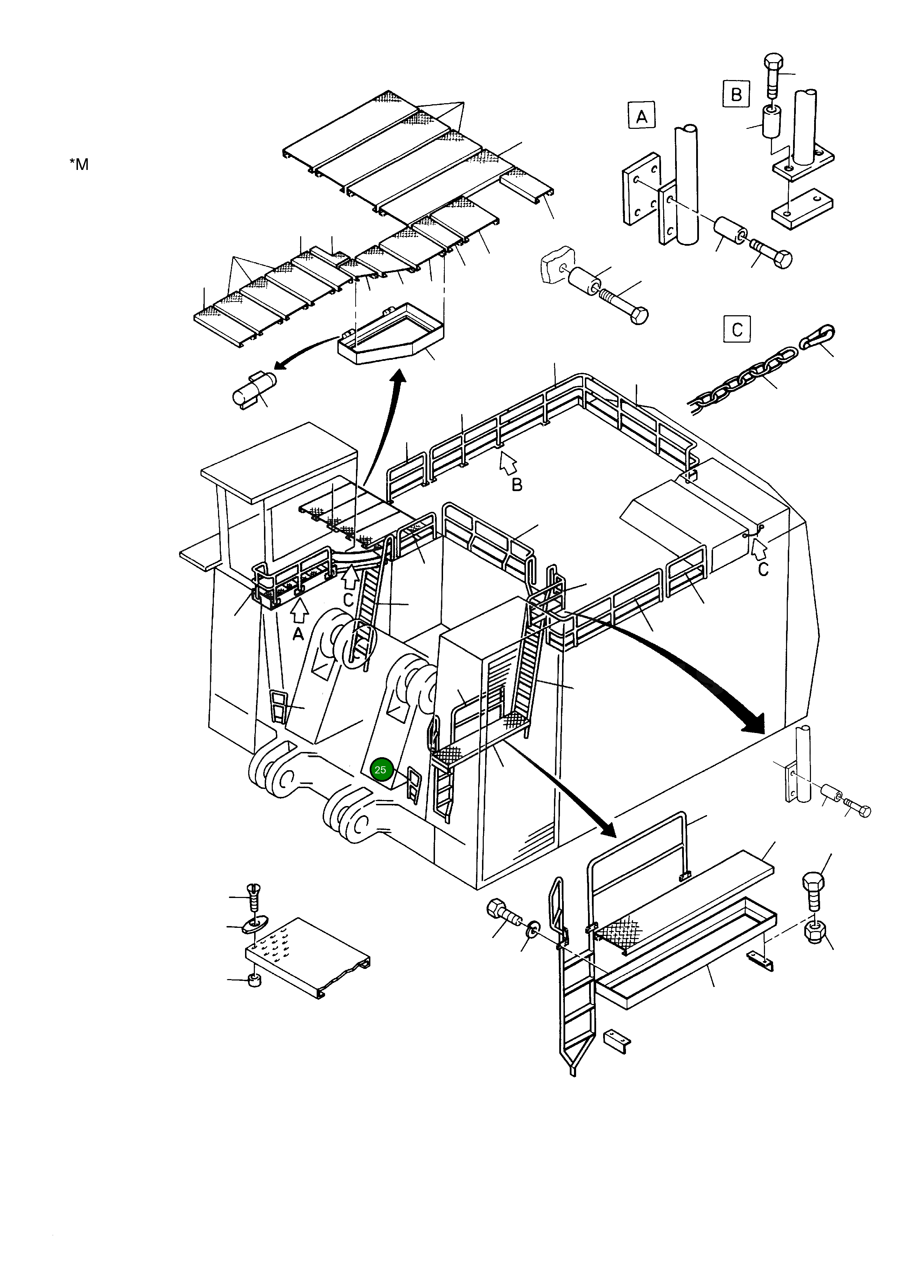 Рельс 510 601 40 Komatsu