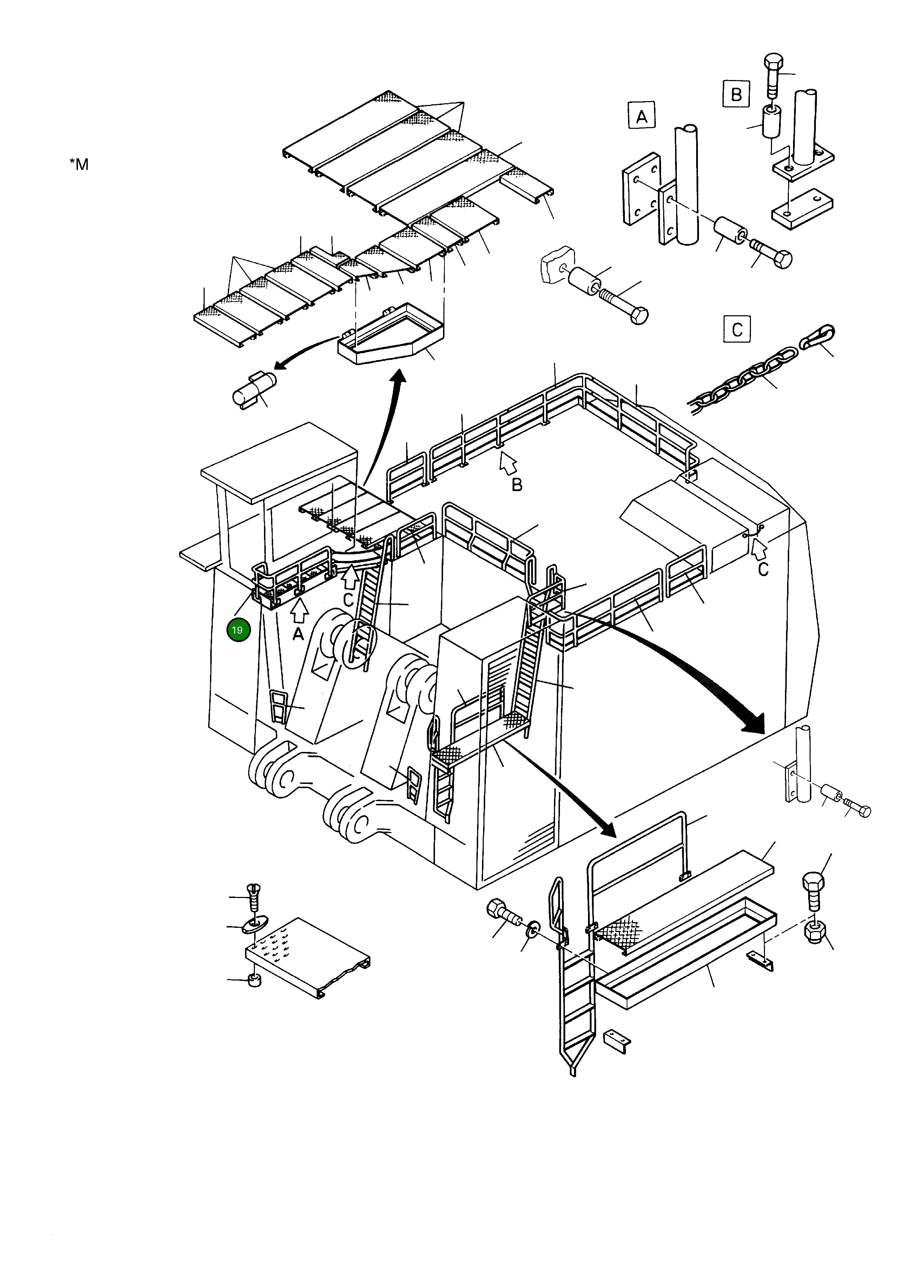 Рельс 508 824 40 Komatsu