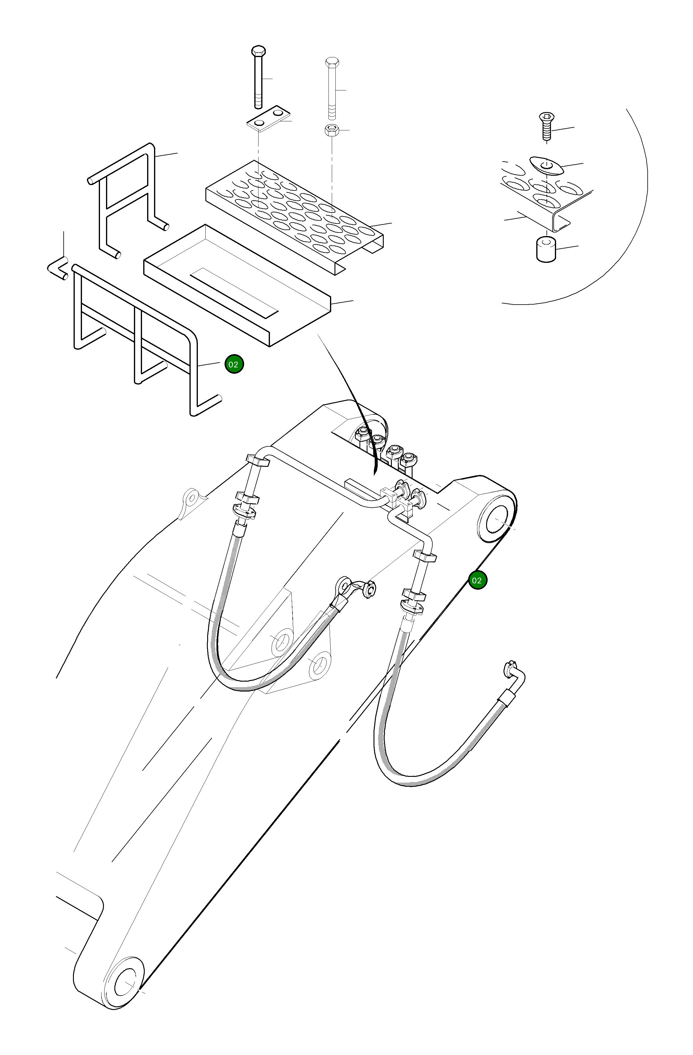 Рельс 938 695 40 Komatsu