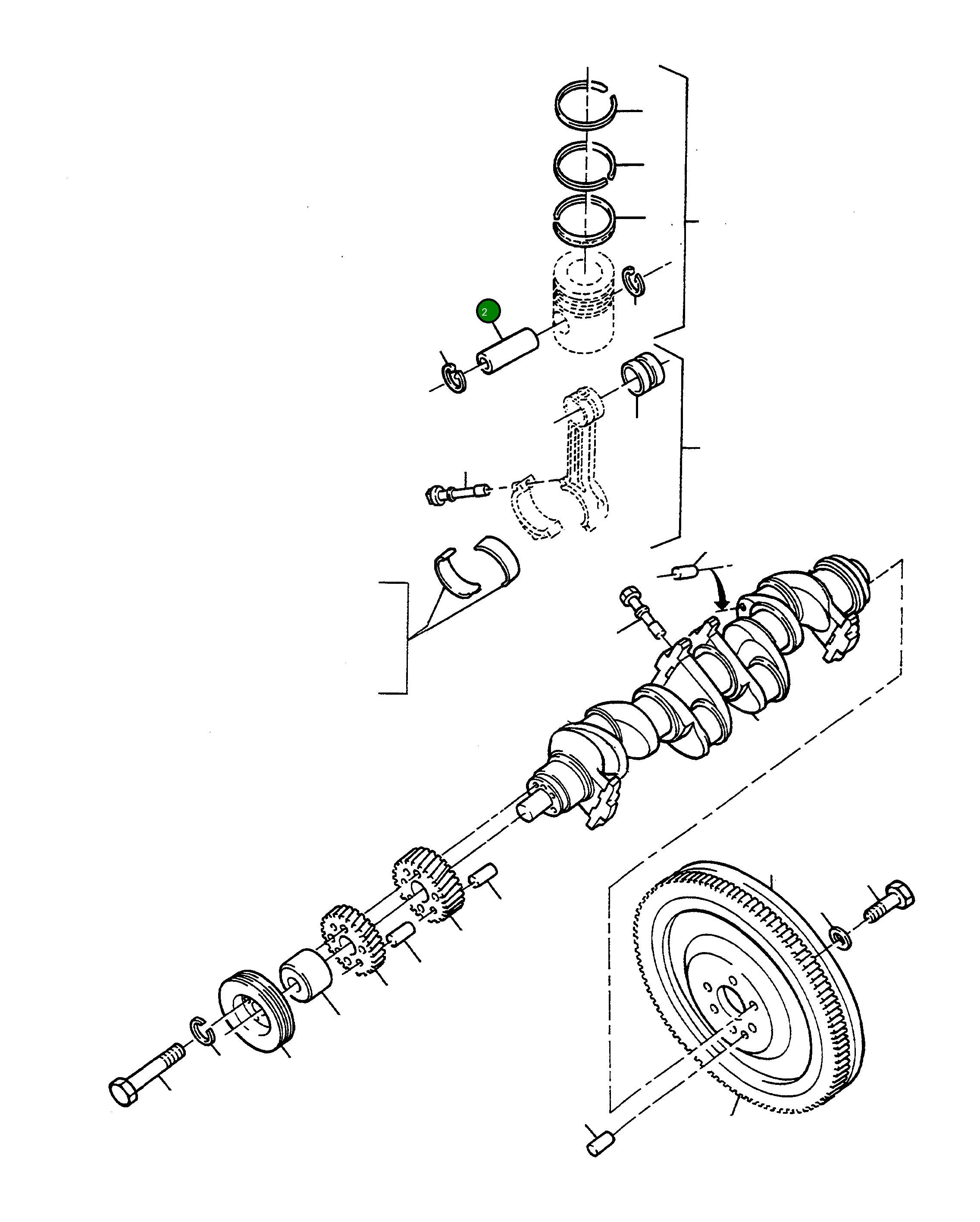 Поршневой палец 2871241M1 Komatsu