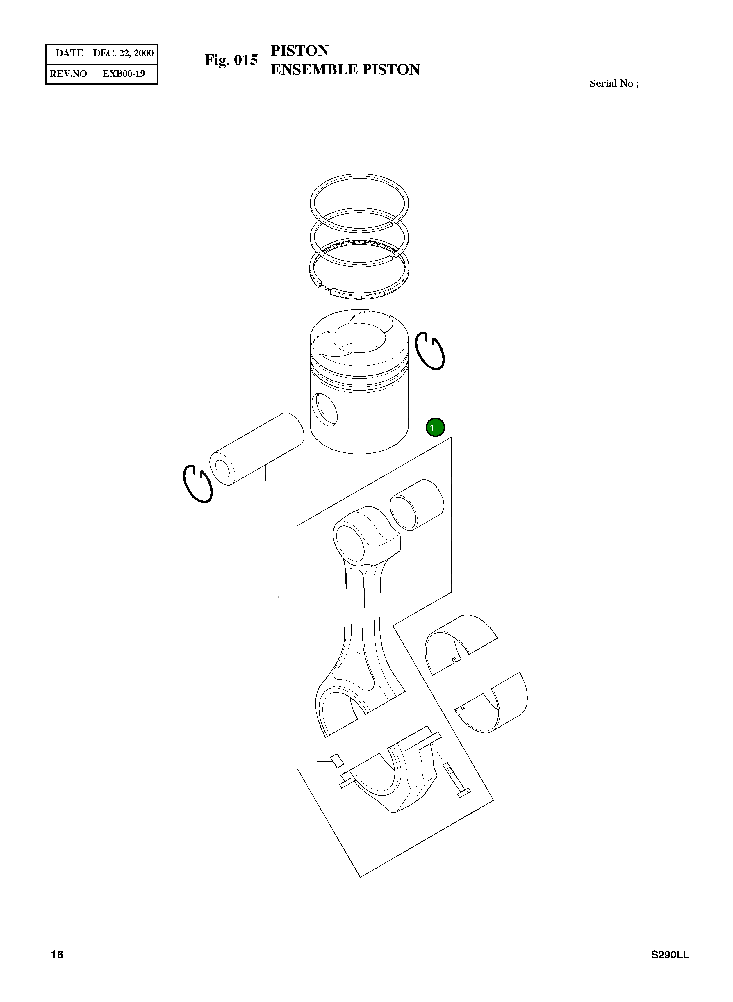 Поршень 65.02501-0203 Komatsu