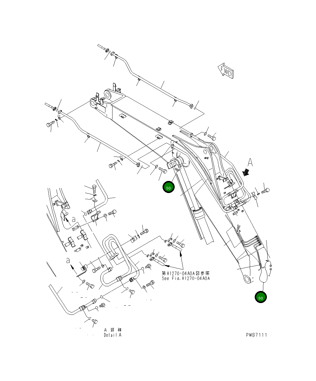 Провод 22U-06-11531 Komatsu