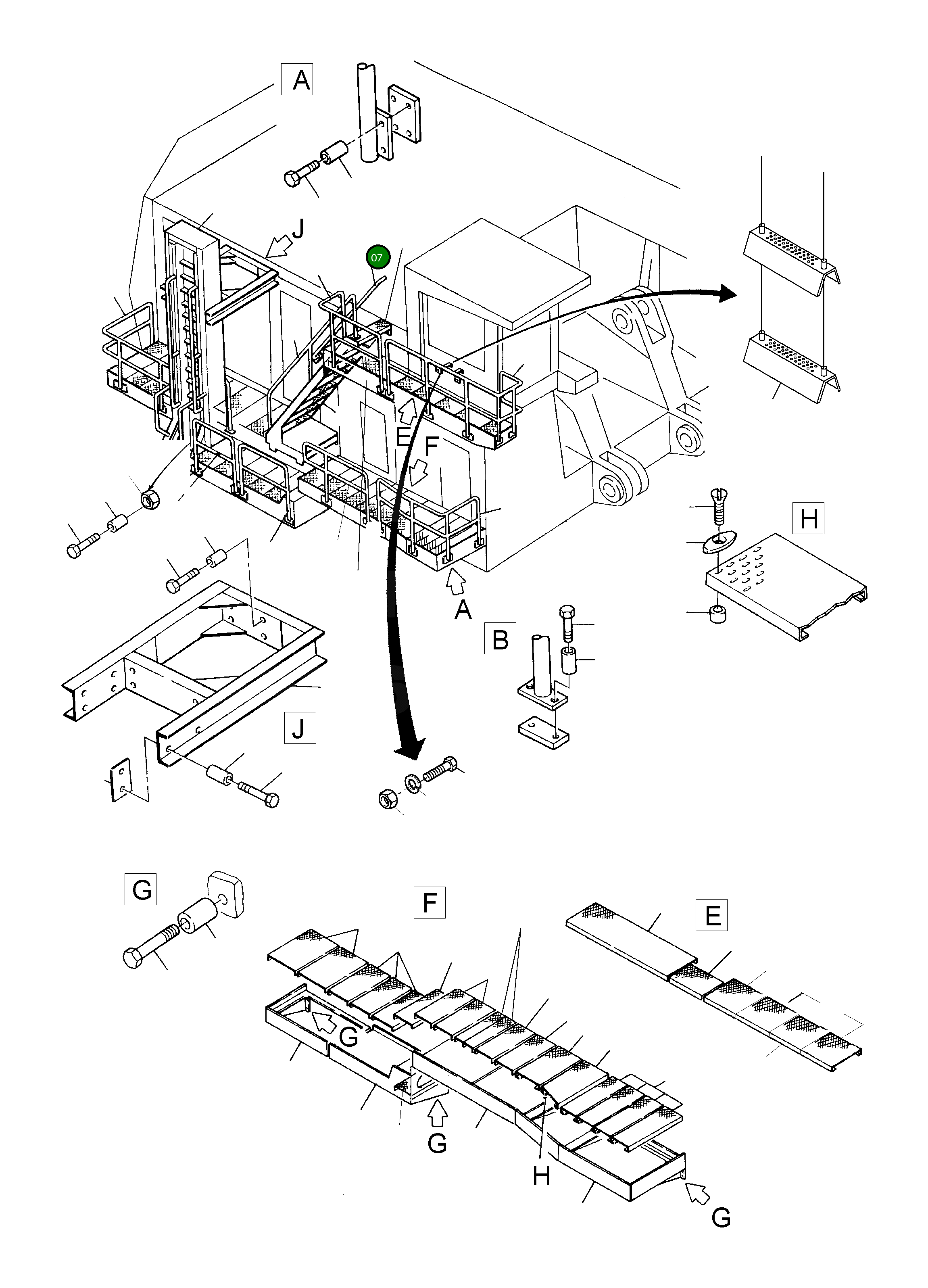 Рельс 646 132 40 Komatsu