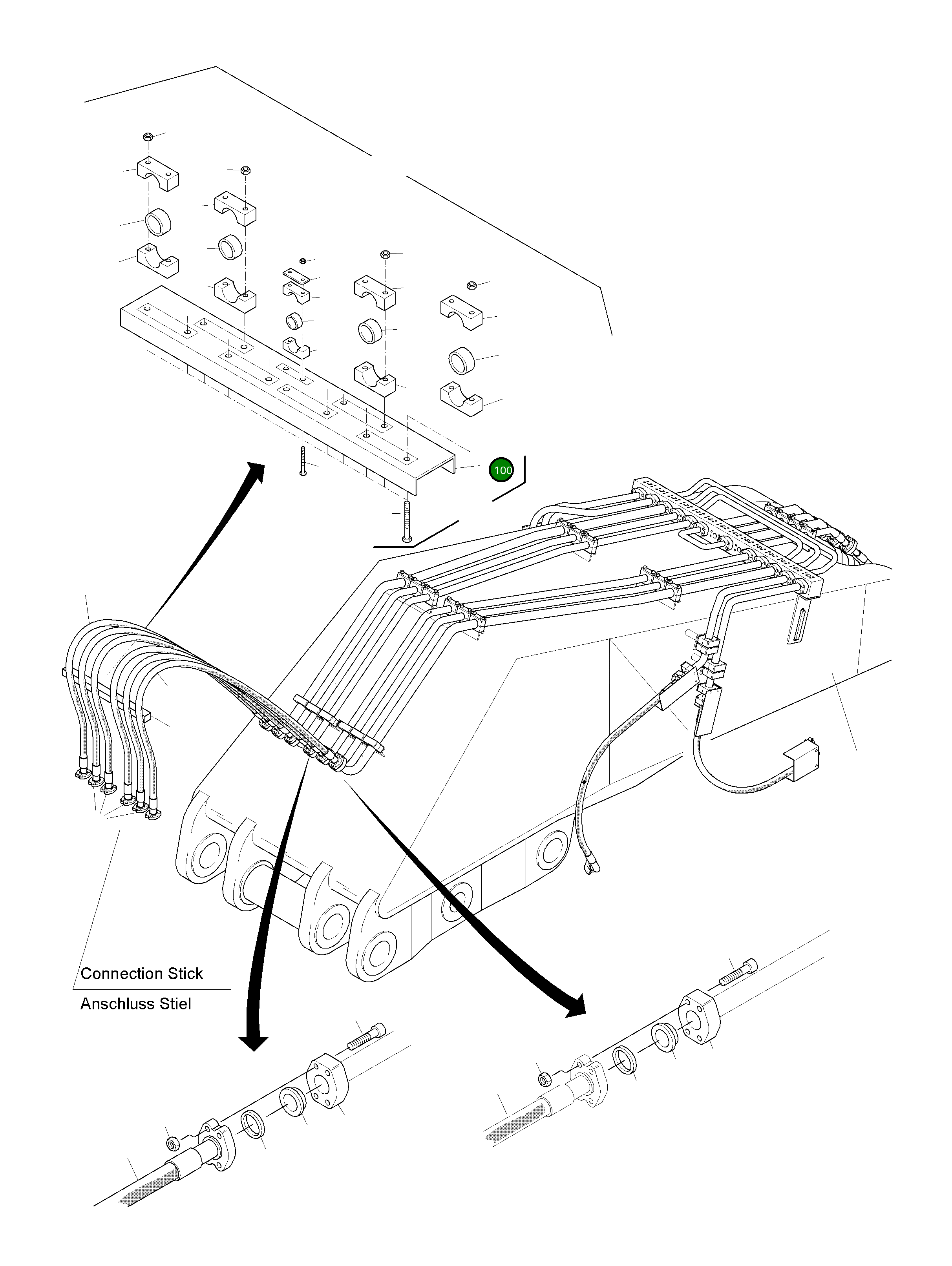 Рельс 948 194 40 Komatsu
