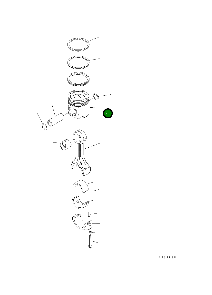 Поршень 6219-31-2110 Komatsu