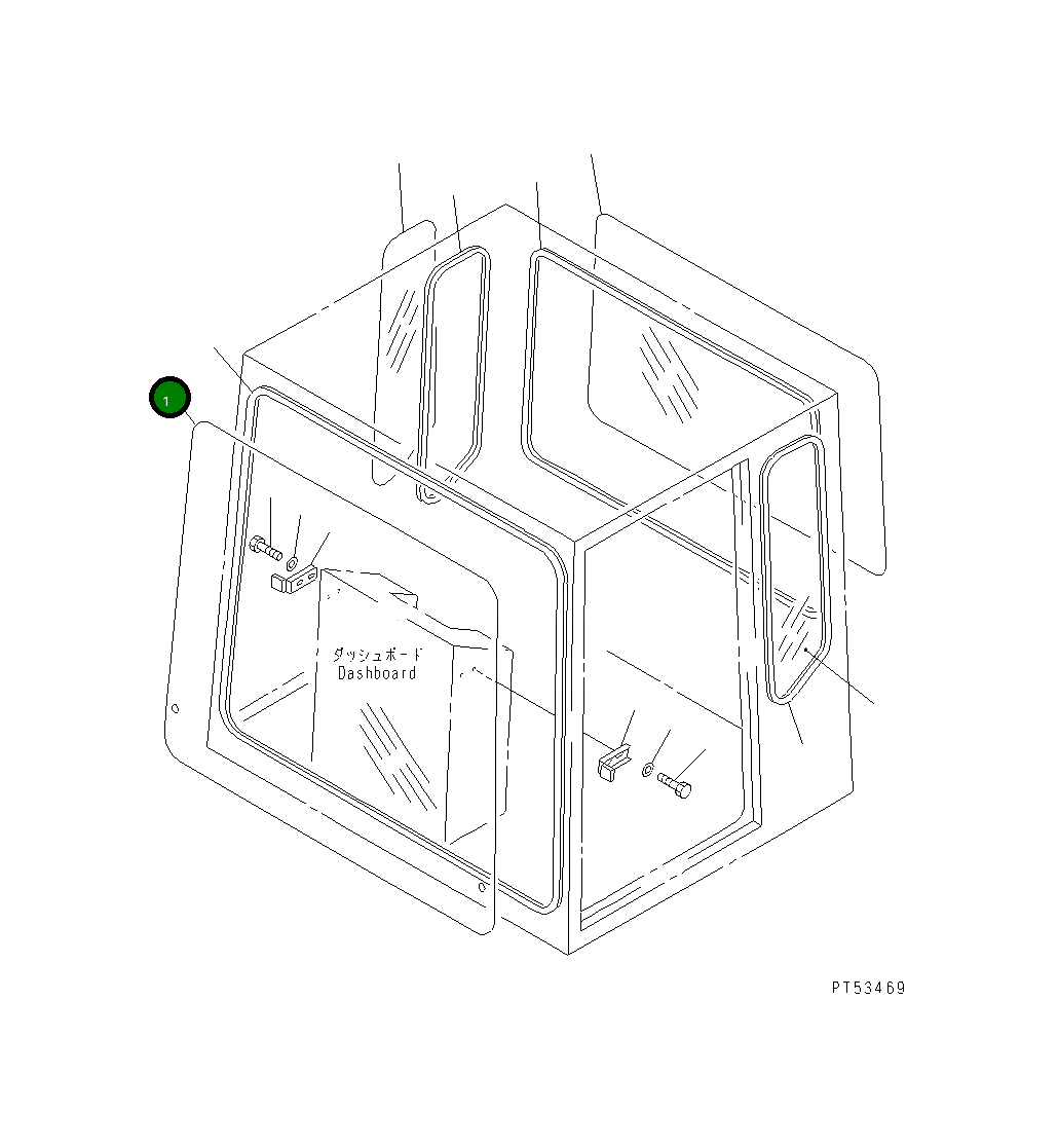 Стекло 26C-95-11160 Komatsu