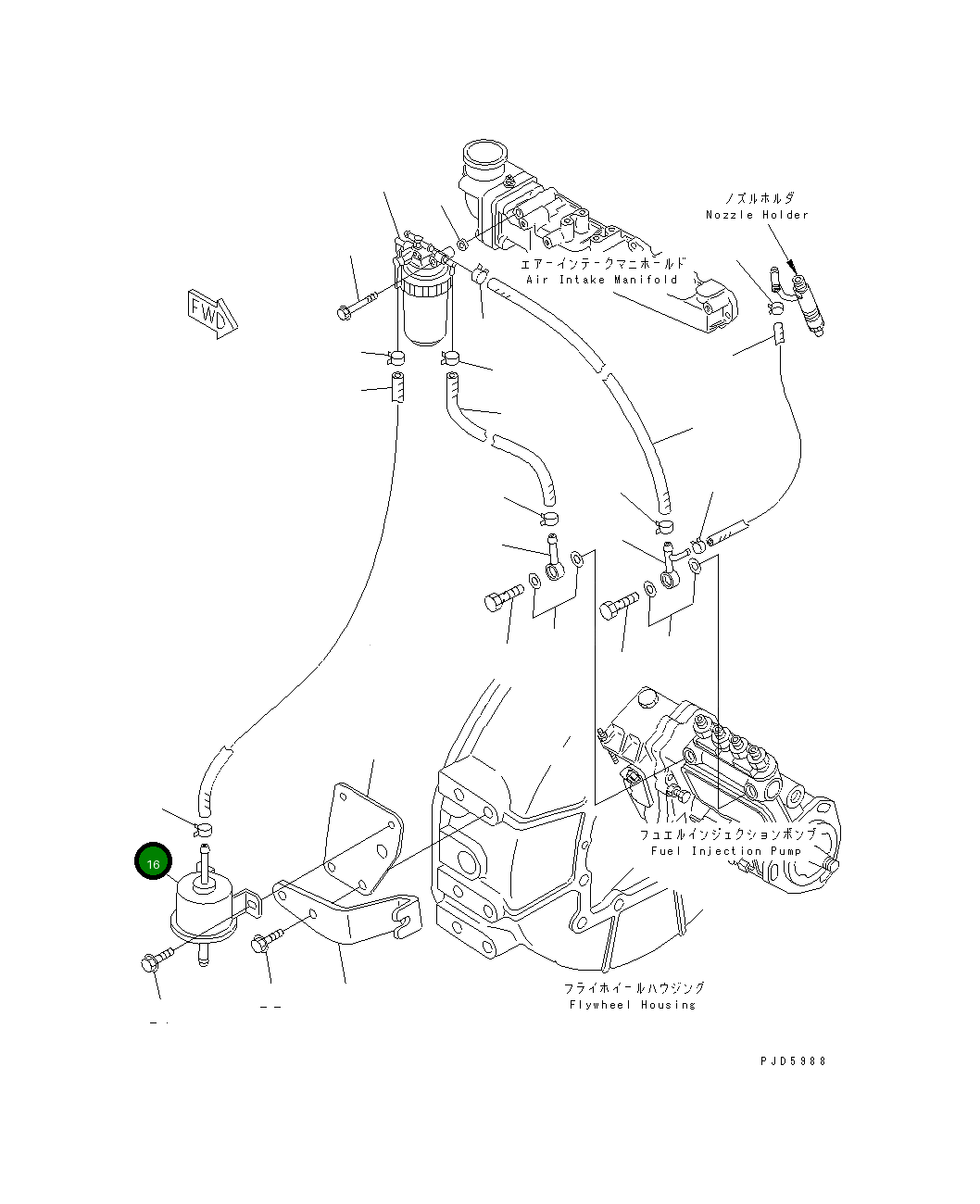 Подкачивающий насос, в сборе YM129612-52100 Komatsu