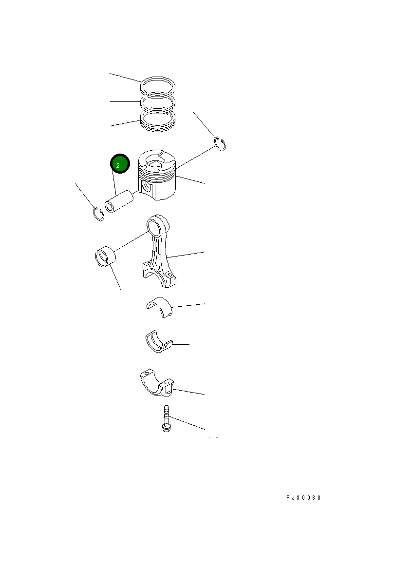 Поршневой палец 6136-32-2410 Komatsu