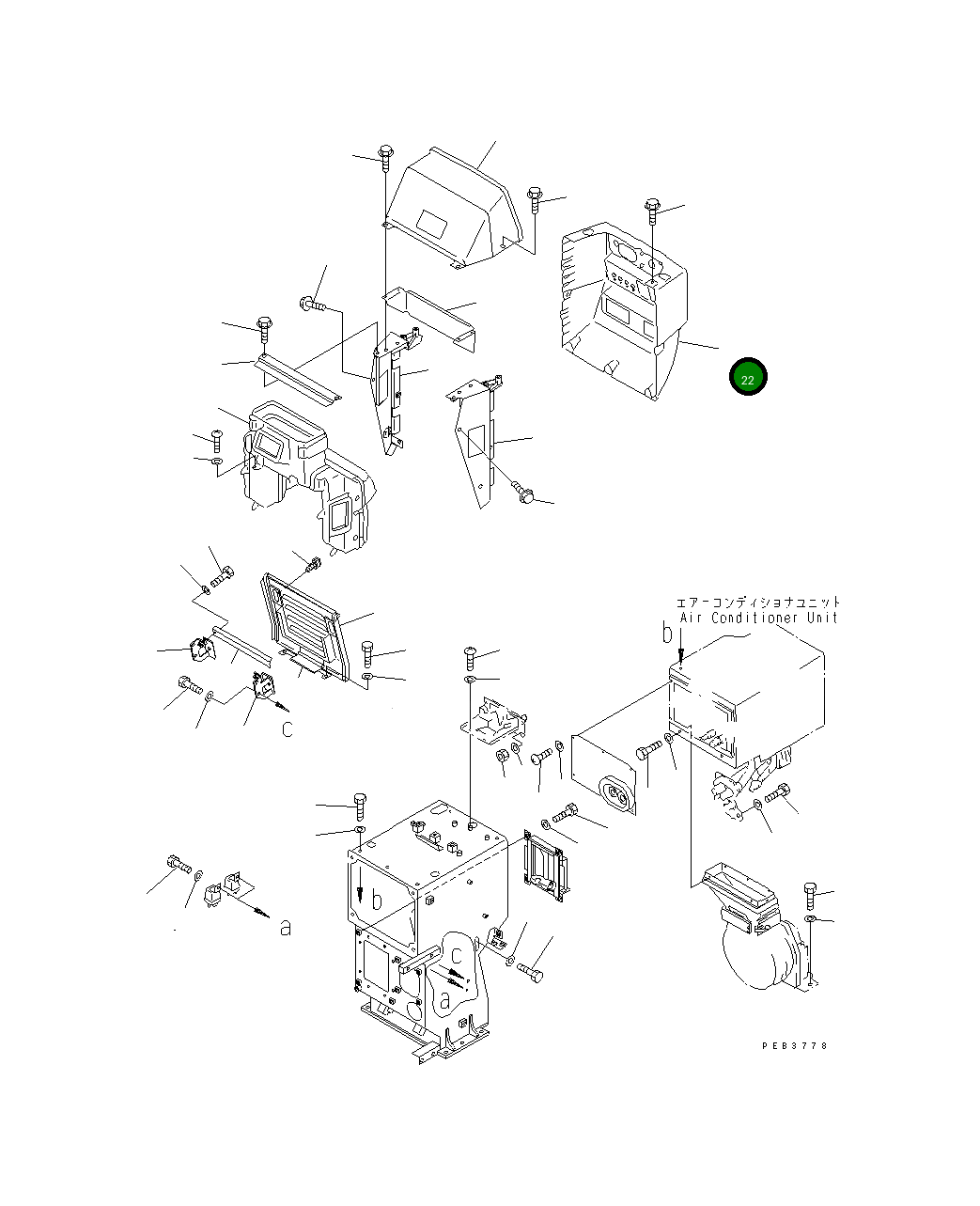 Панель 195-54-69682 Komatsu
