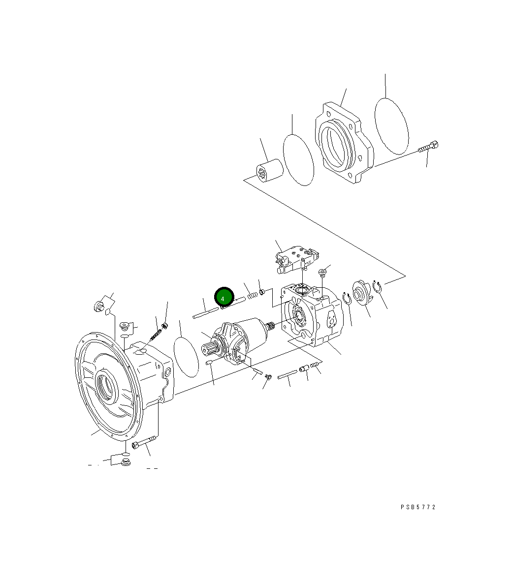 Поршень 21P-60-K4190 Komatsu