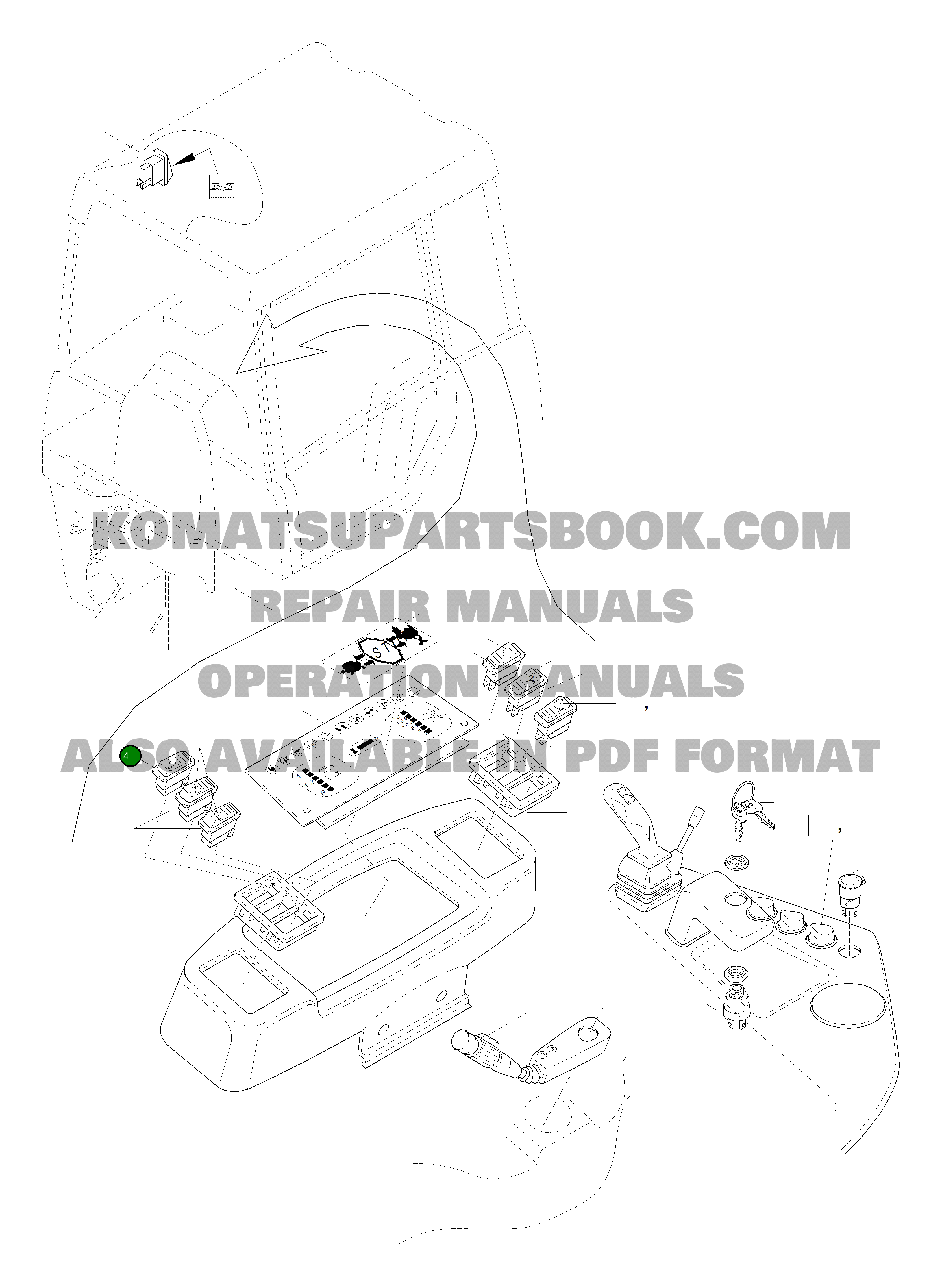 Переключатель указателя поворота 42U-06-11260 Komatsu
