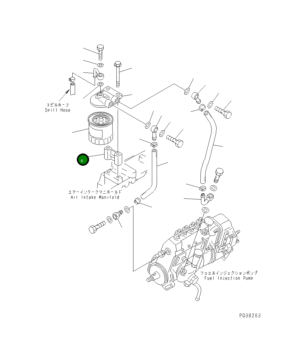 Проставка 6206-71-6530 Komatsu