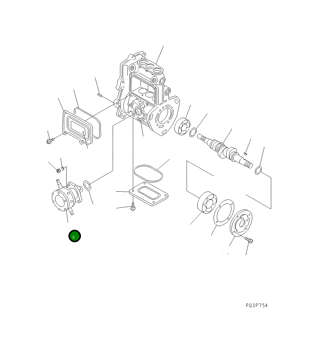 Подкачивающий насос, в сборе (поставка только в сборе) YM129158-52100 Komatsu