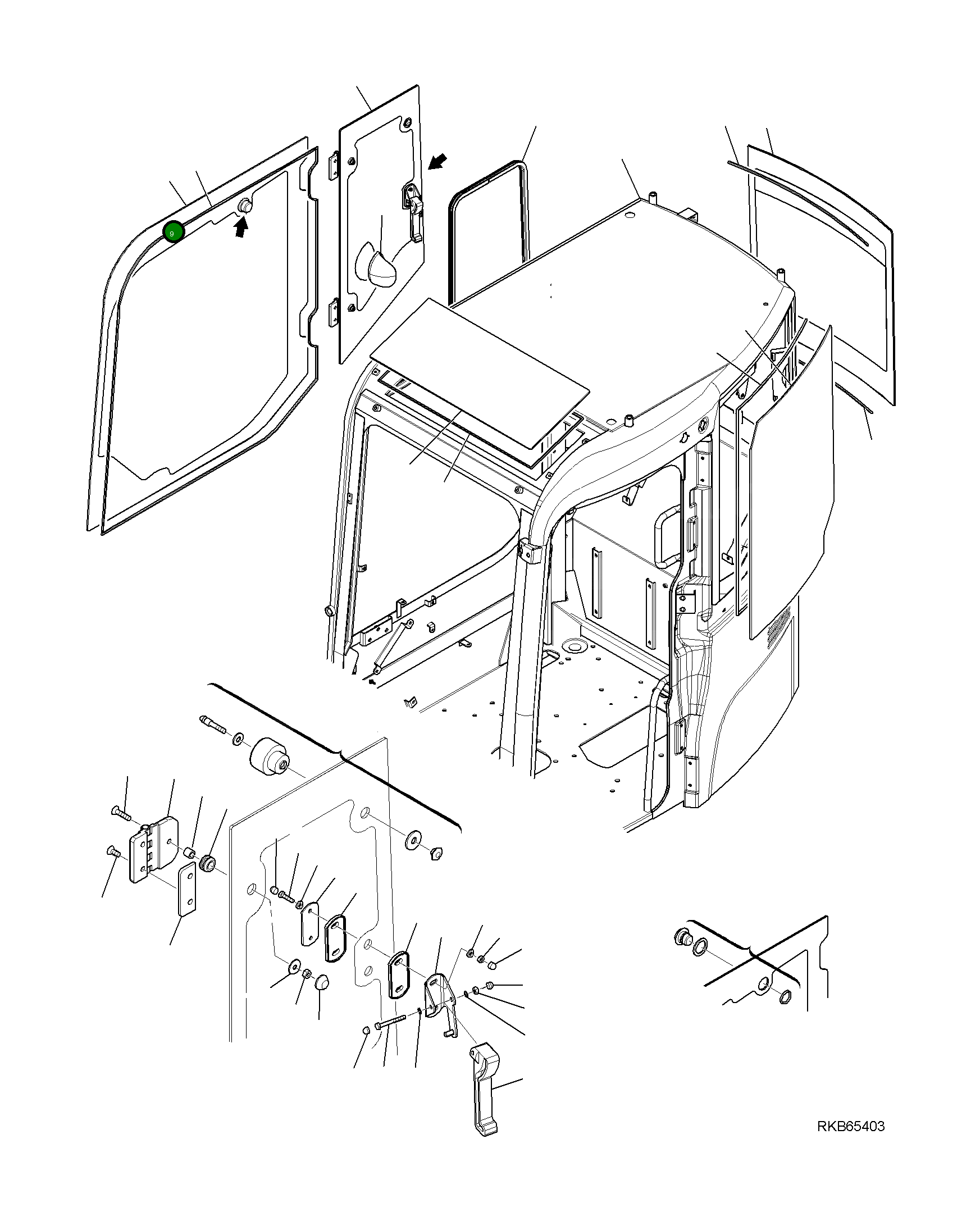 Стекло 21W-54-R1370 Komatsu