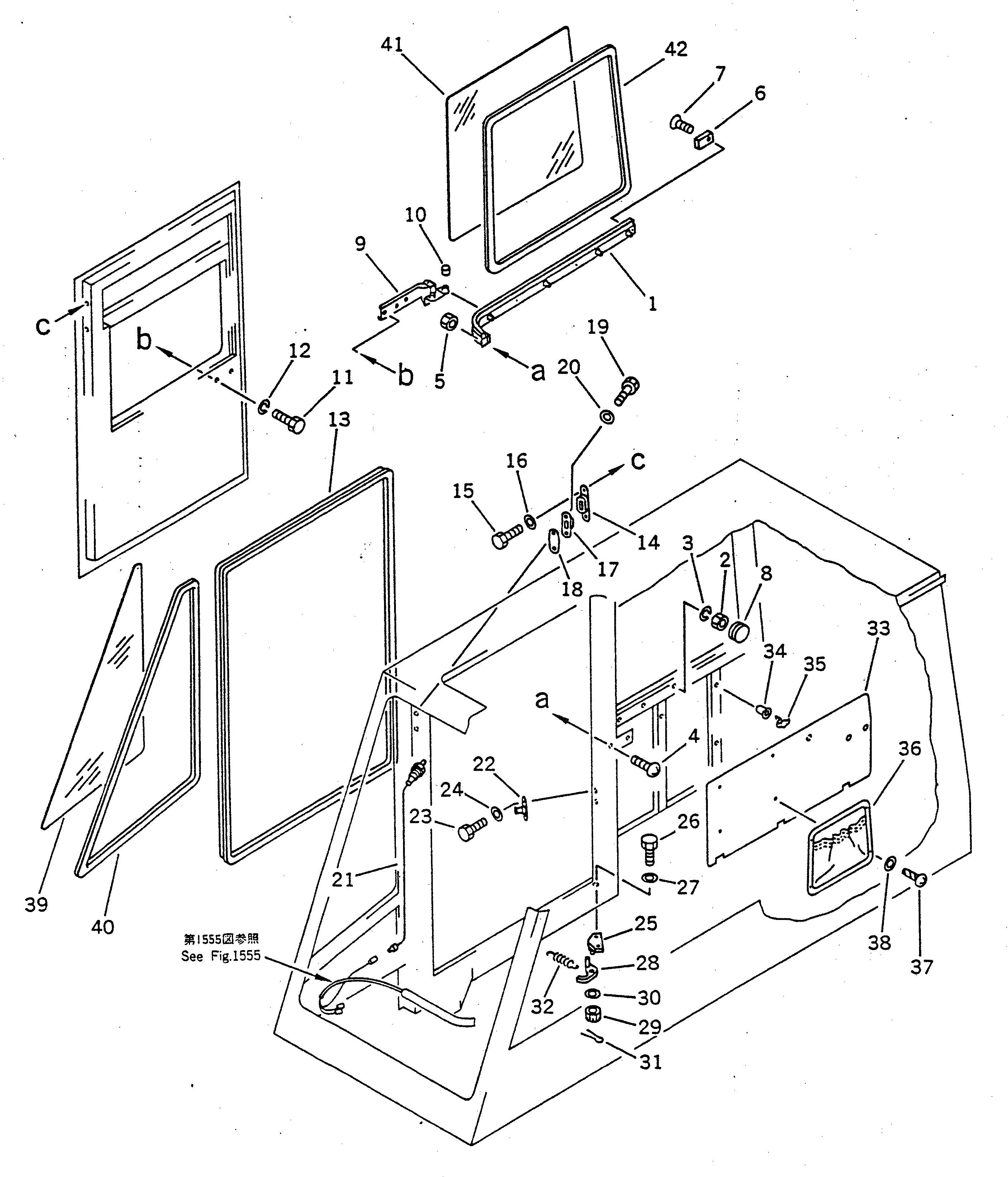 Стекло 23S-54-19461 Komatsu
