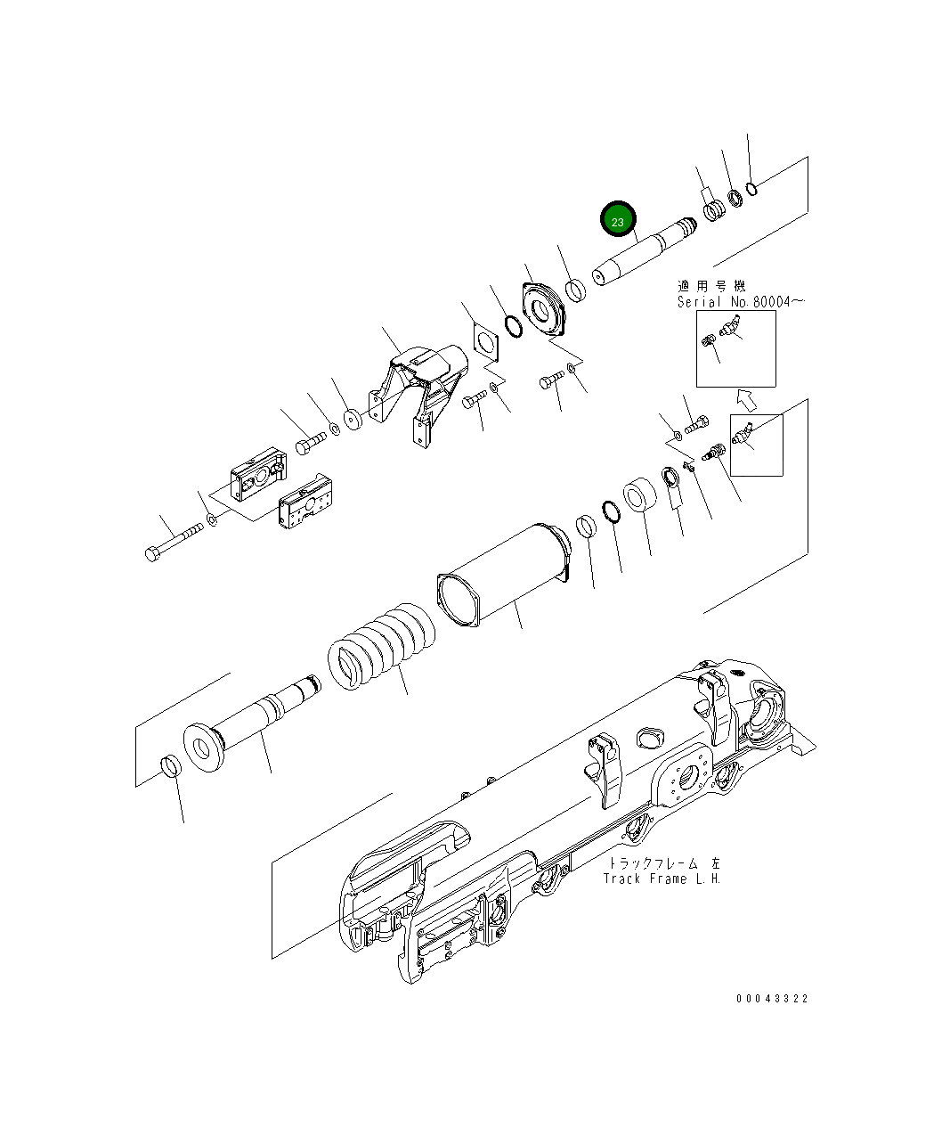 Поршень 17A-30-43511 Komatsu
