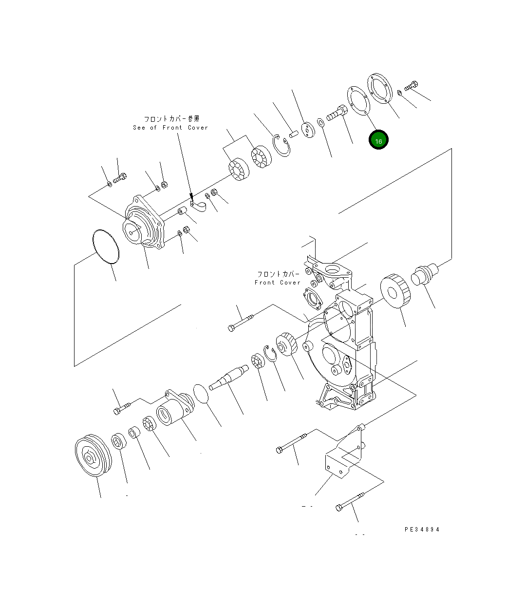Прокладка 6210-21-3561 Komatsu