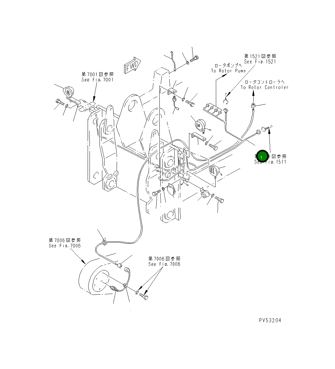 Провод 263-78-12150 Komatsu