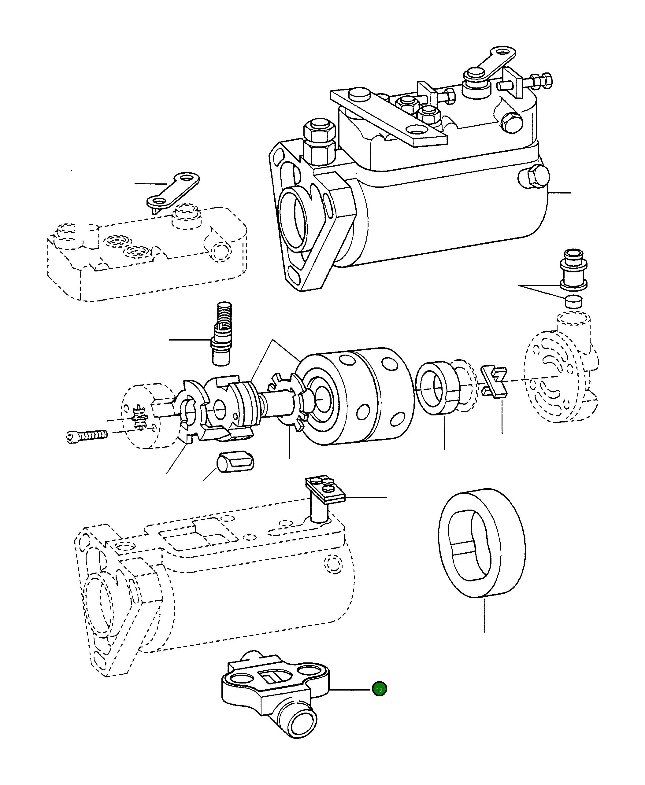 Поршень 4917255M1 Komatsu