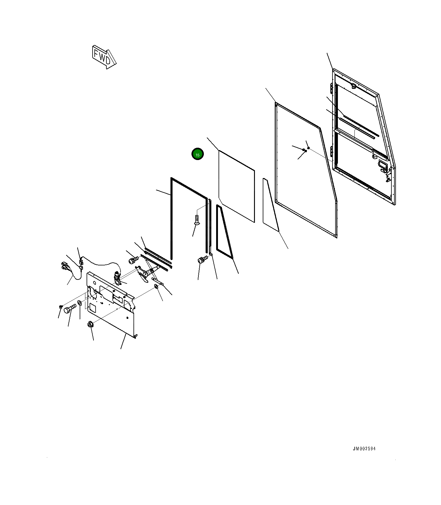 Стекло 569-54-84311 Komatsu