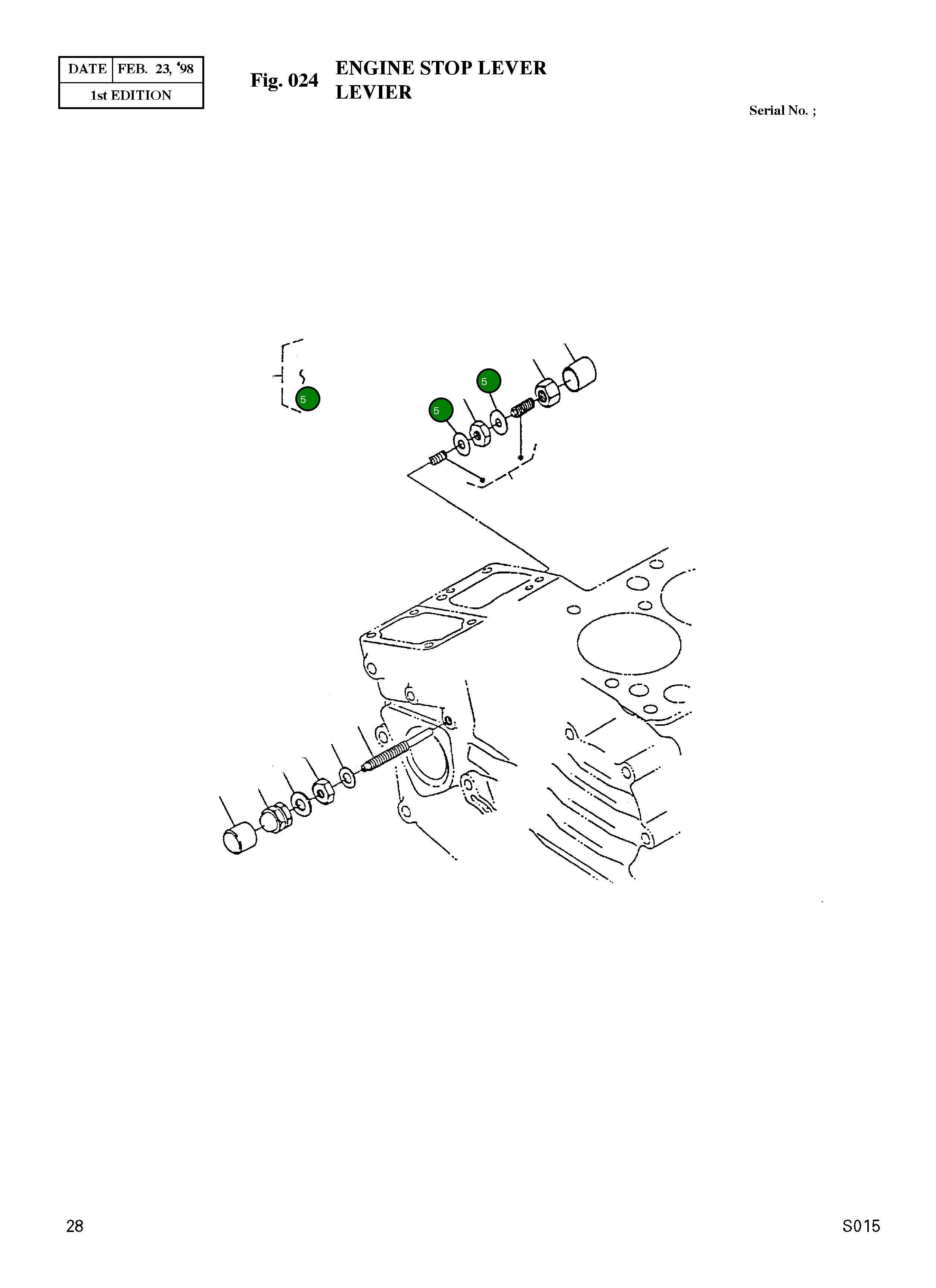 Прокладка 15021-3366-0 Komatsu