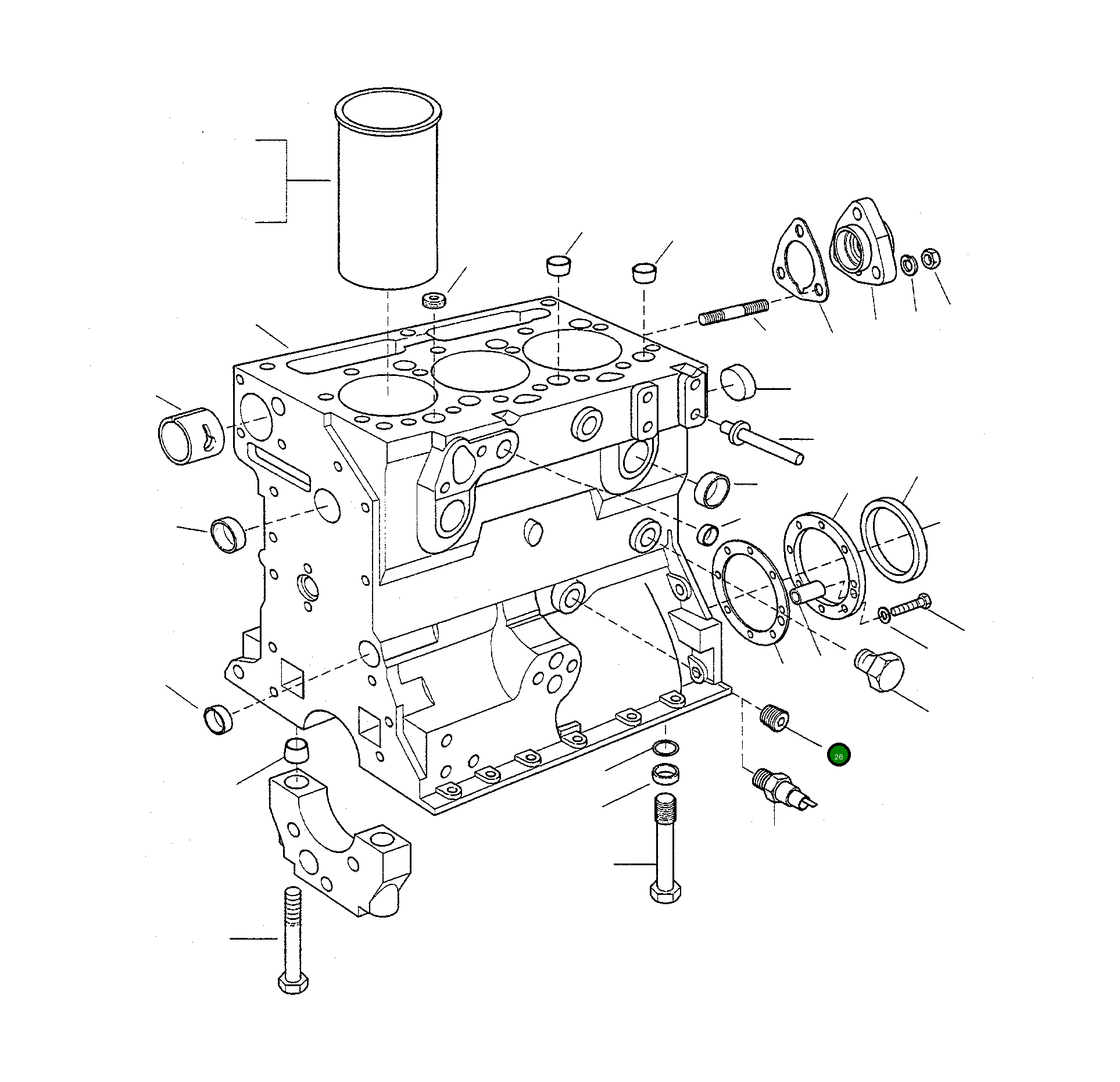 Пробка 4917184M1 Komatsu