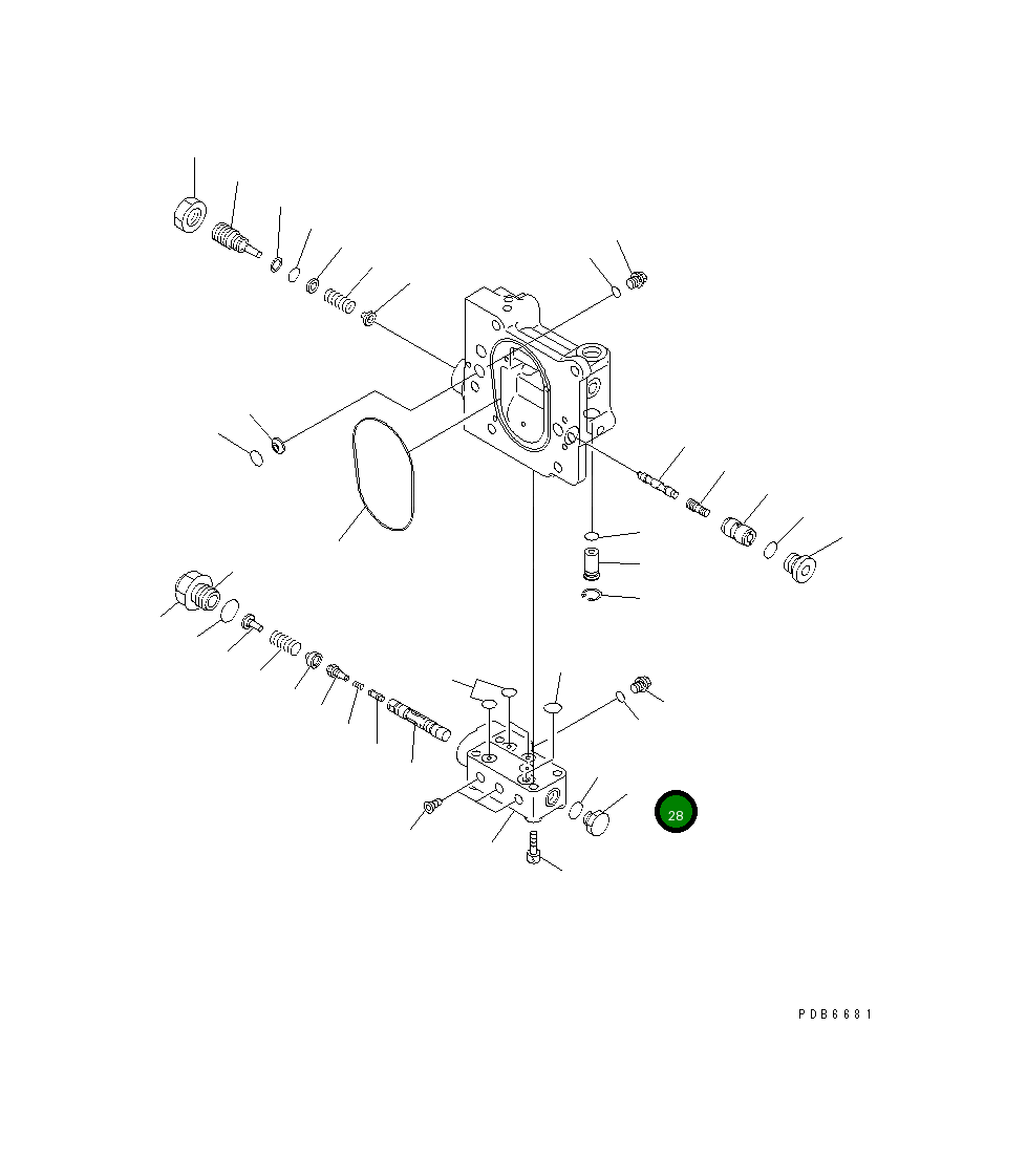 Пробка 708-1L-25490 Komatsu