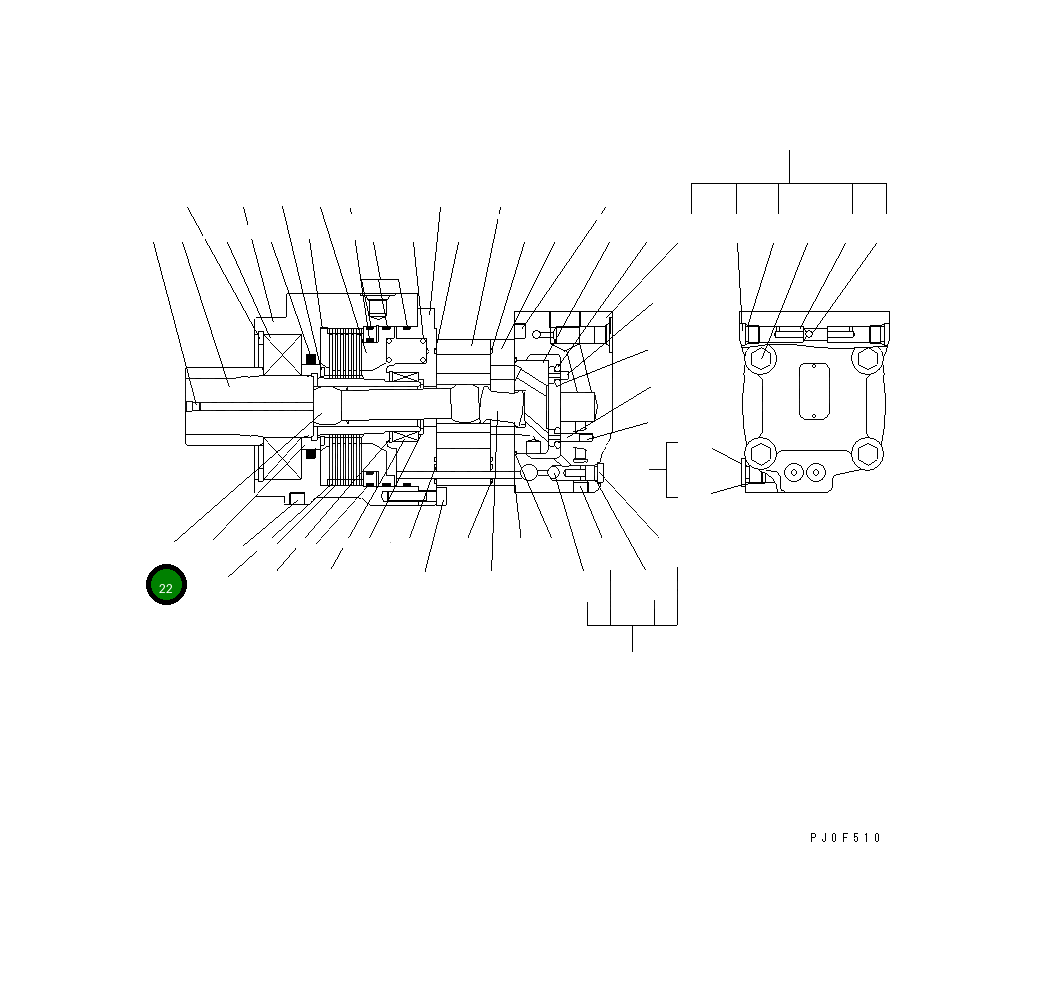 Привод STAD0633C-9 Komatsu