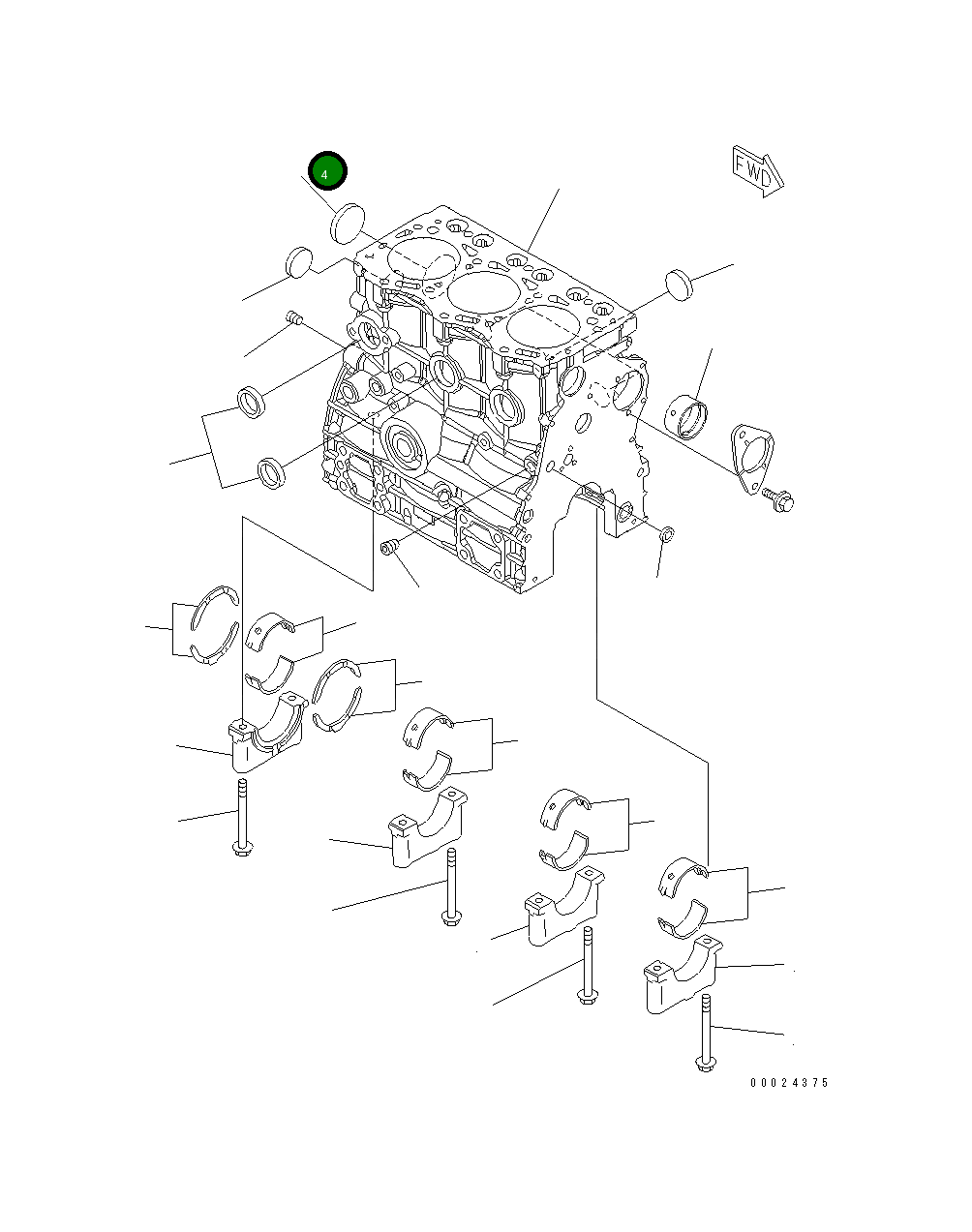 Пробка 461-451 Komatsu